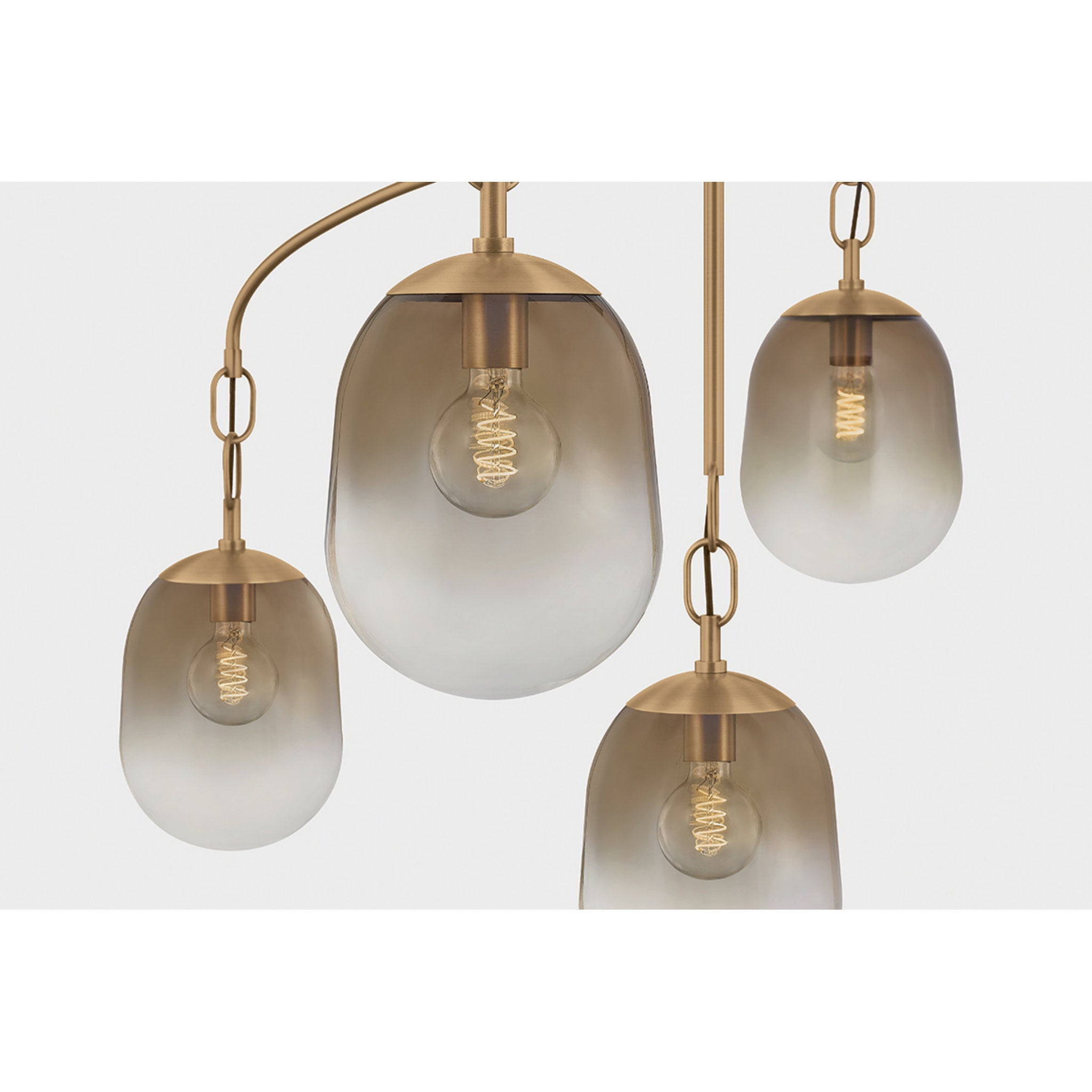 Harvey 7-Light Chandelier in Patina Brass 59W x 38.5H