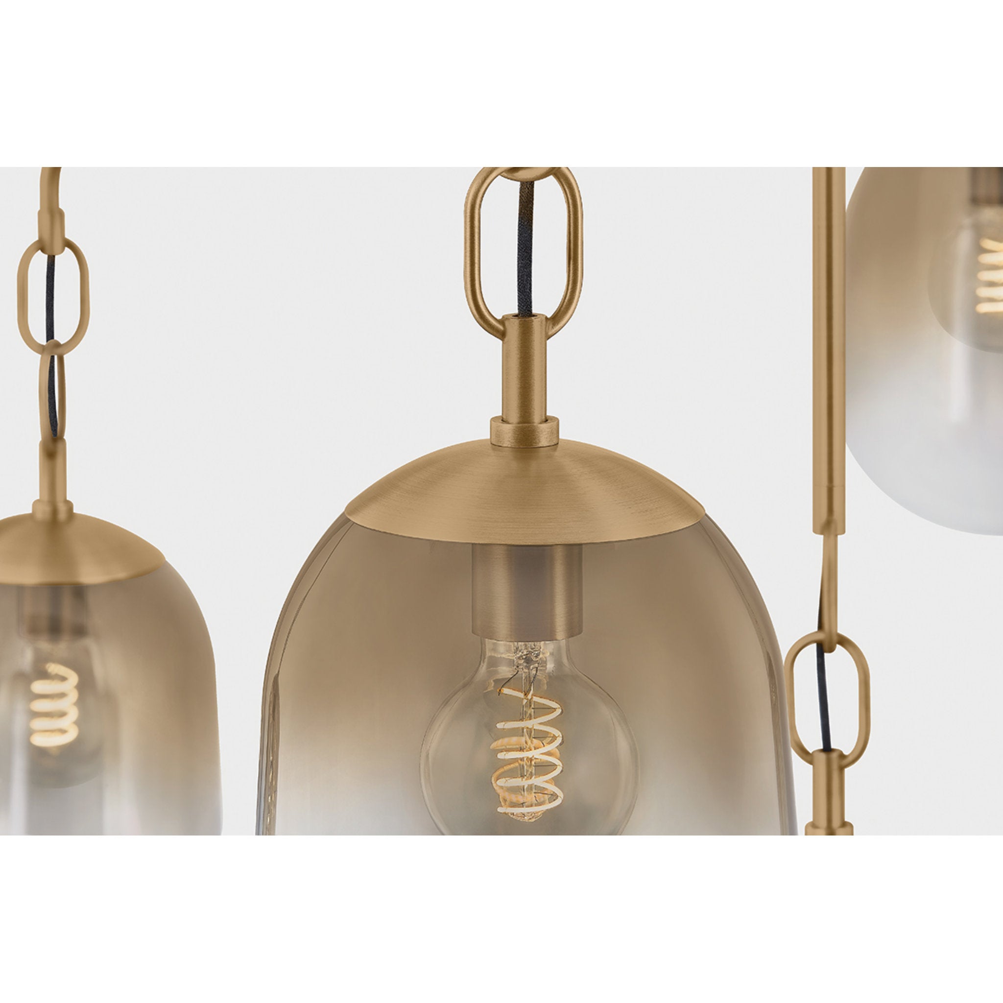 Harvey 7-Light Chandelier in Patina Brass 59W x 38.5H