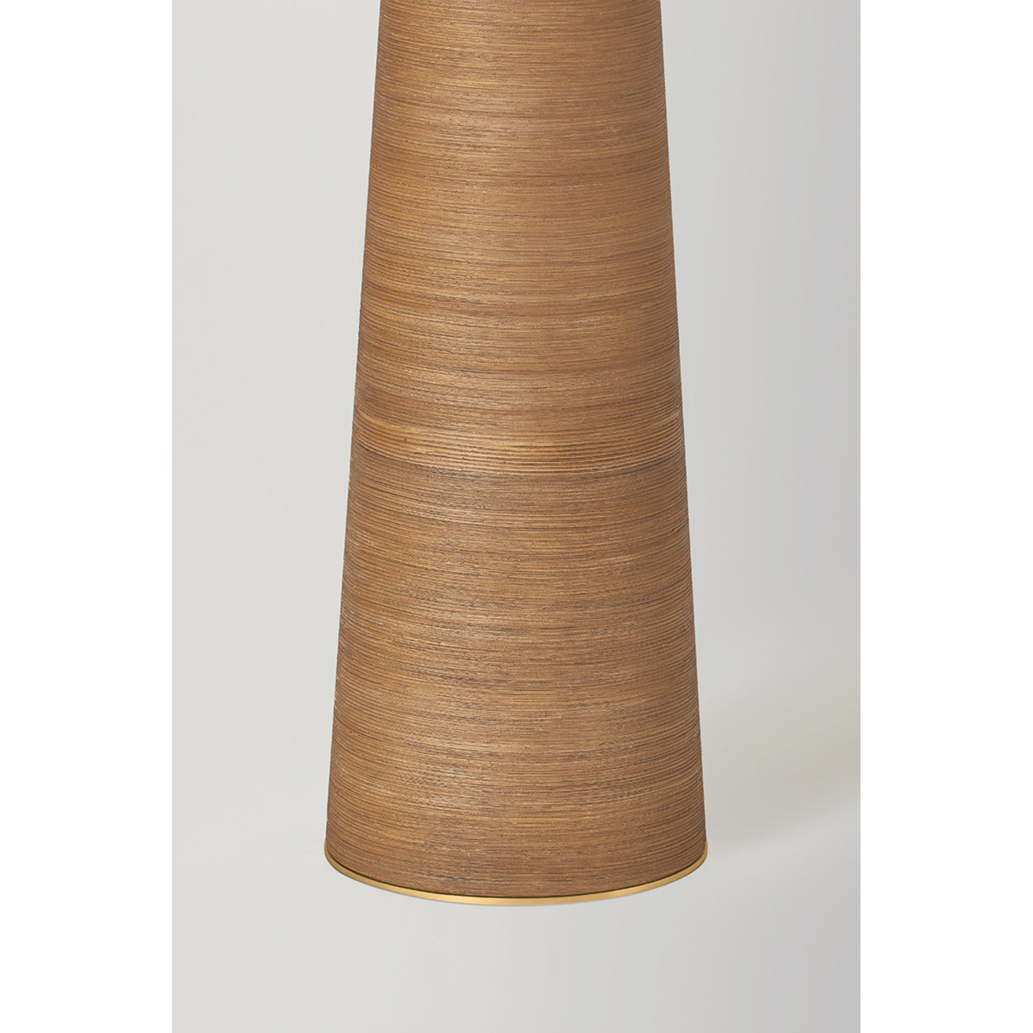Haviland 1-Light Floor Lamp in Aged Brass 27W x 64.25H