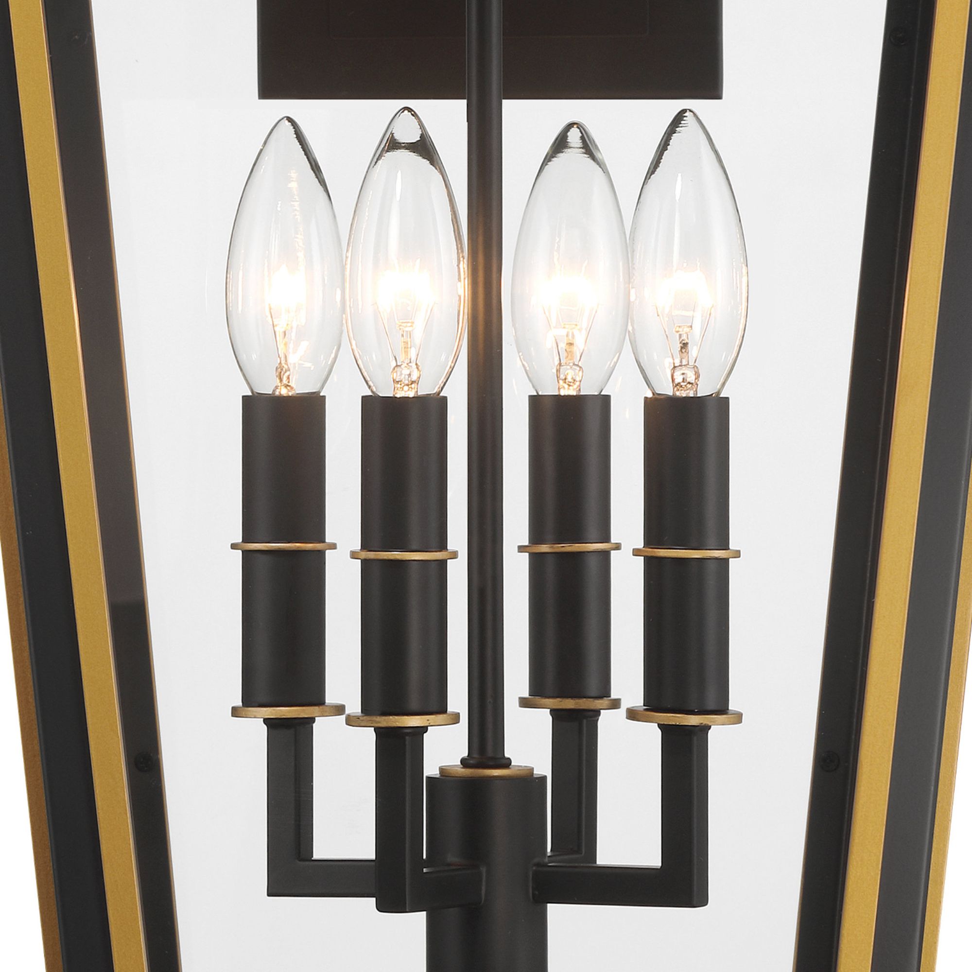 Hawkins 12'' Matte Black + Textured Gold Outdoor Sconce Black 12"W x 22.5"H x 14.25"D