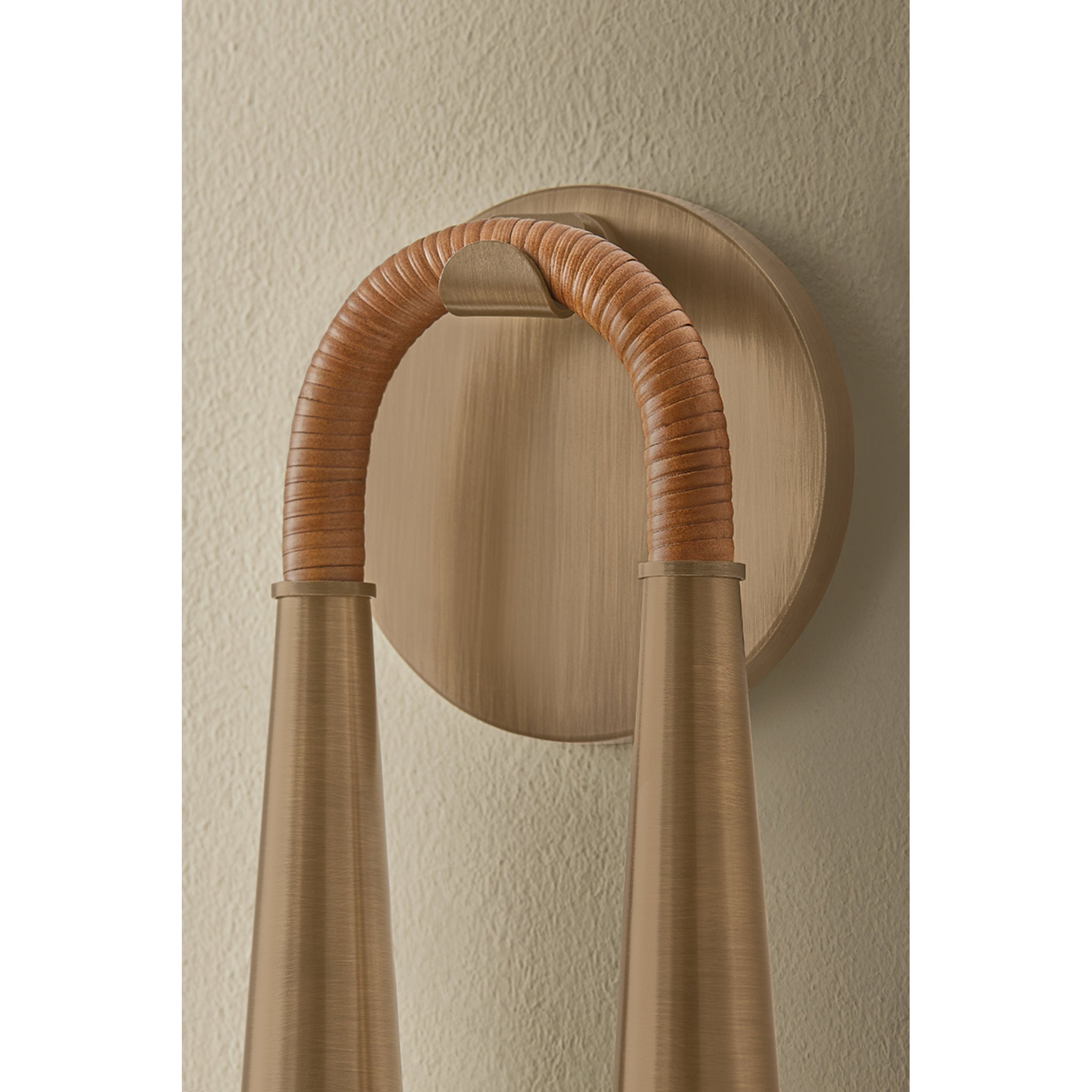 Hawke 2-Light Wall Sconce in Patina Brass 6W x 16.25H