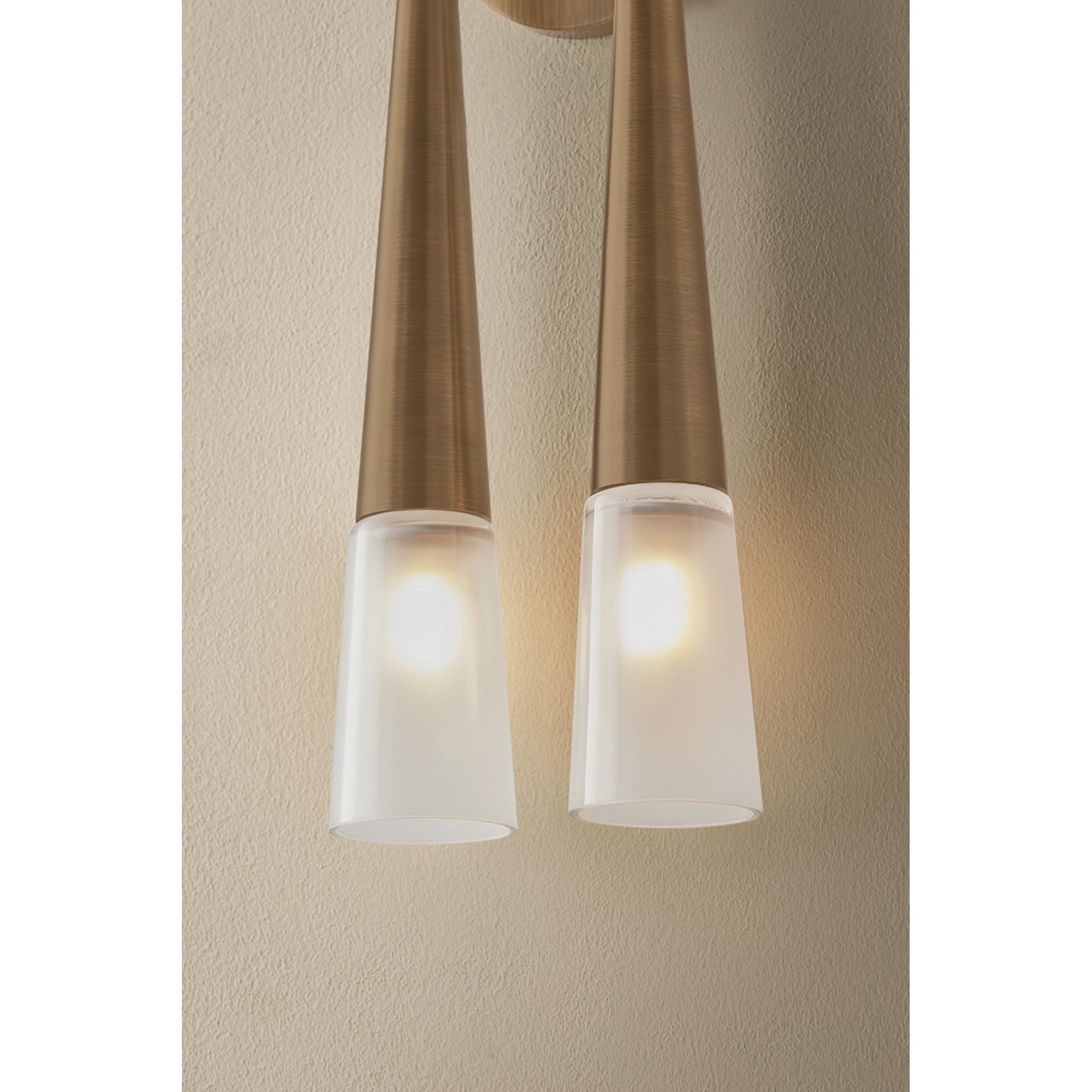 Hawke 2-Light Wall Sconce in Patina Brass 6W x 16.25H