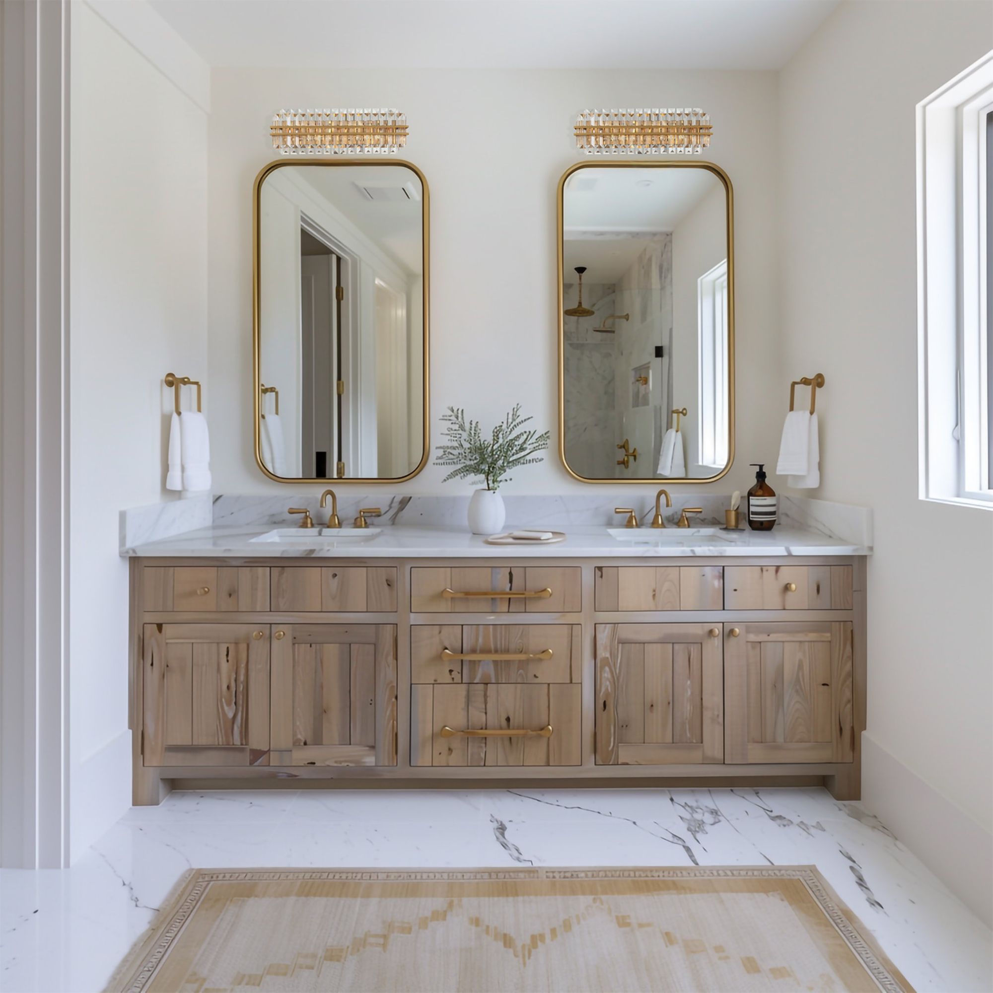 Hayes 23.5'' Aged Brass Bathroom Vanity Gold 23.5"W x 8"H x 6"D