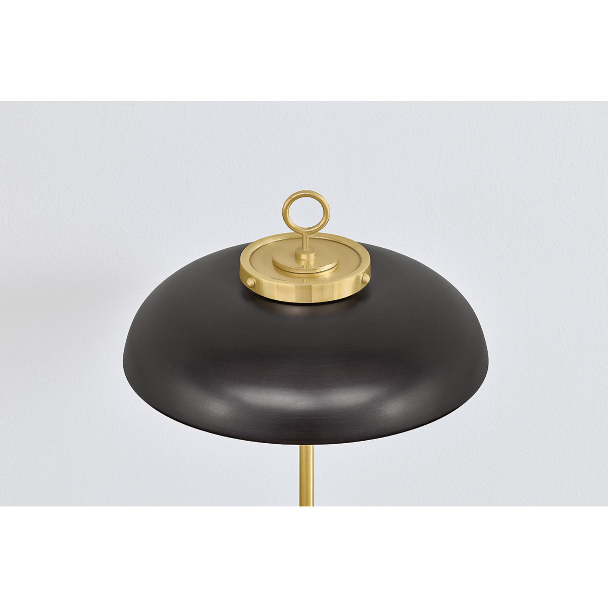 Hector 1-Light Rechargeable Table Lamp in Aged Brass 11W x 16H