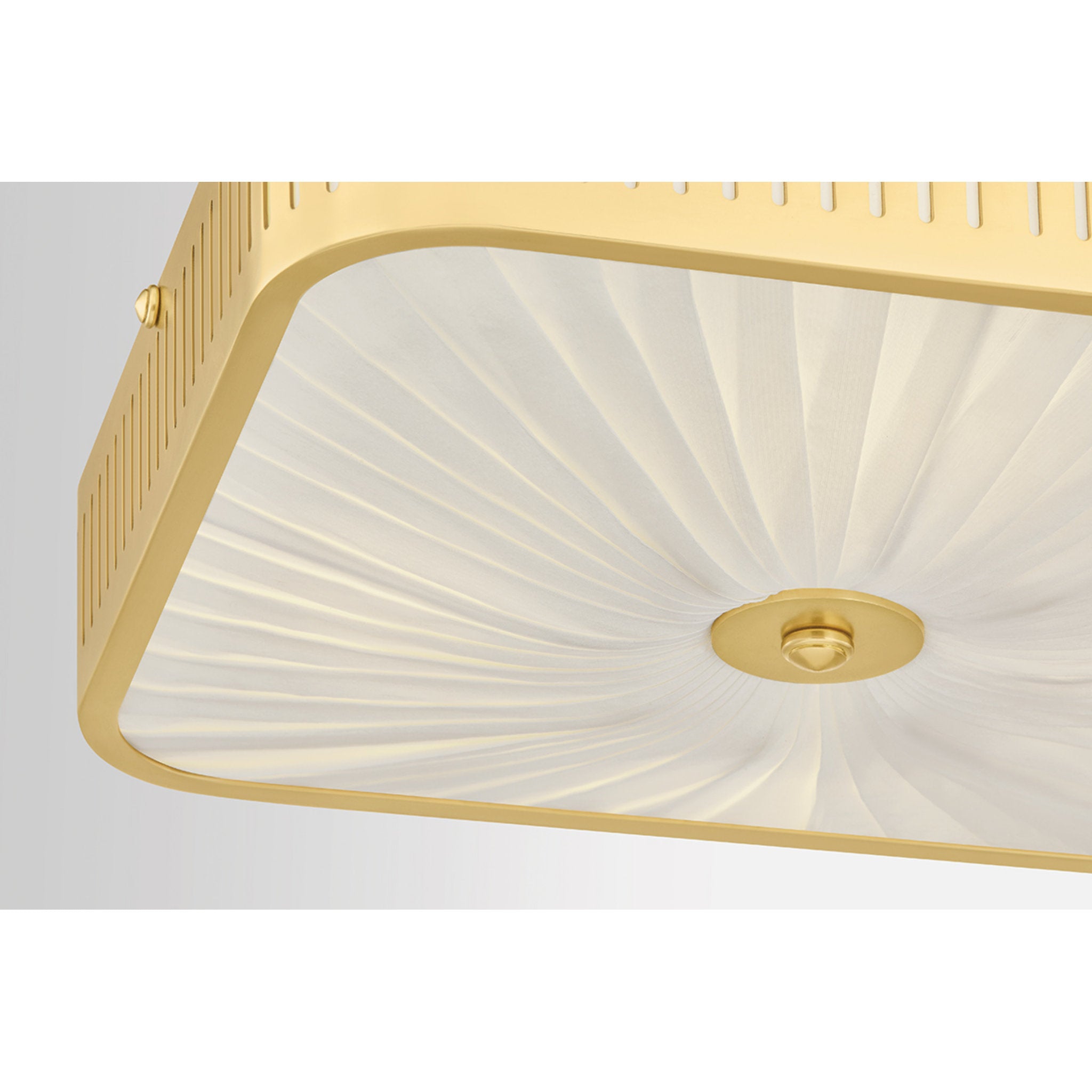Henri 4-Light Semi Flush in Aged Brass by Augusta Hoffman 14.5L x 14.5W x 4.75H