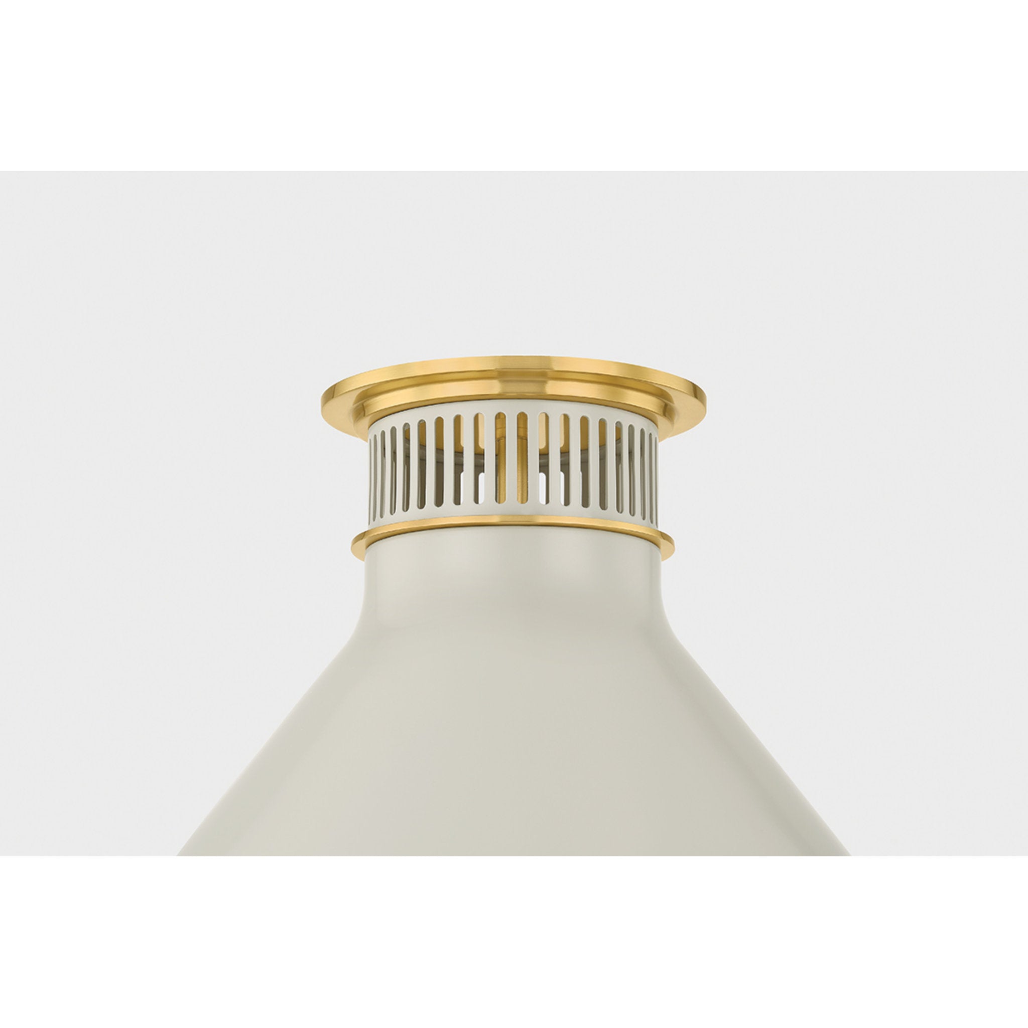 Highclere 1-Light Flush Mount in Aged Brass by Mark D. Sikes 12.75W x 9.75H (MDS2402-AGB/OW)
