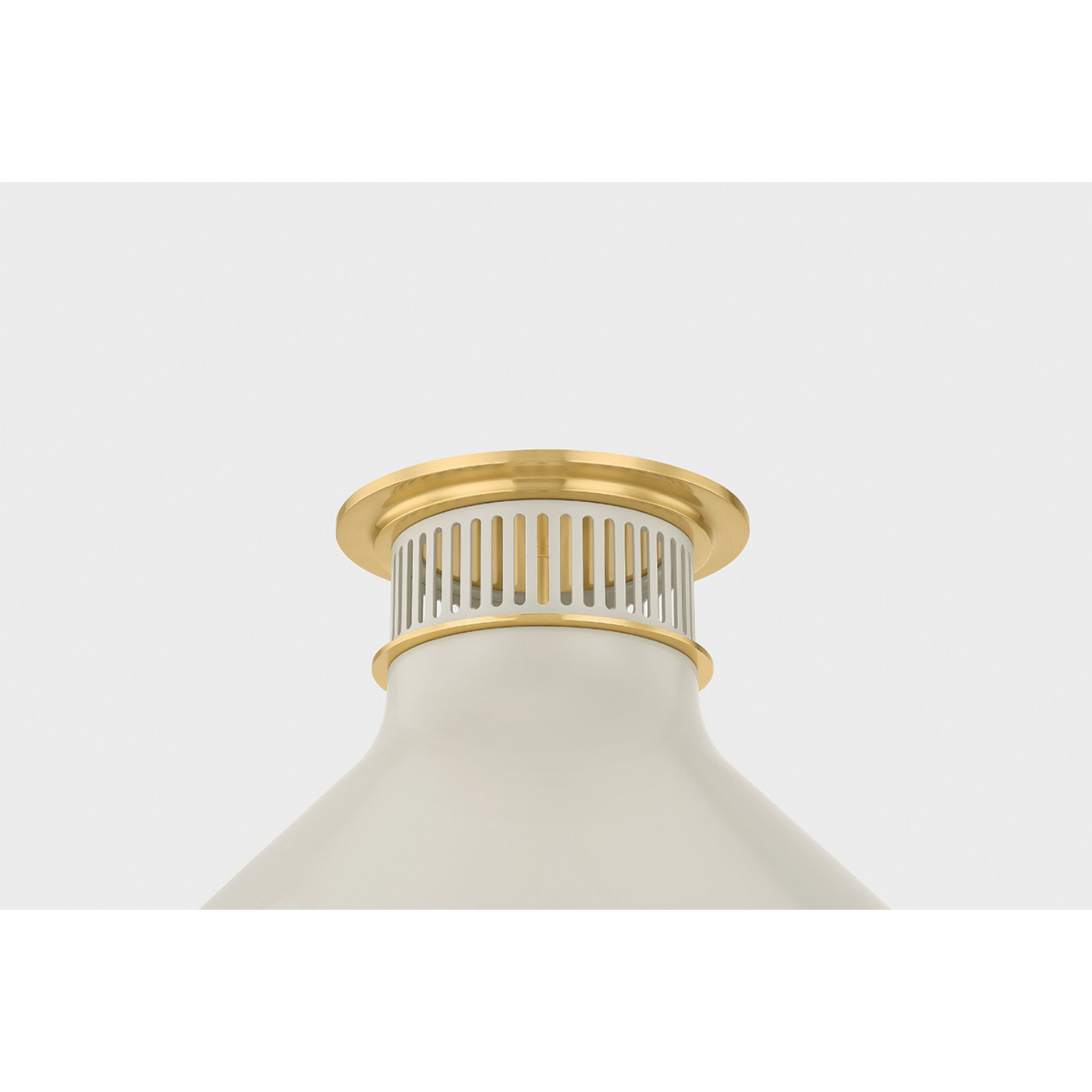 Highclere 1-Light Flush Mount in Aged Brass by Mark D. Sikes 17.75W x 12.25H (MDS2403-AGB/OW)