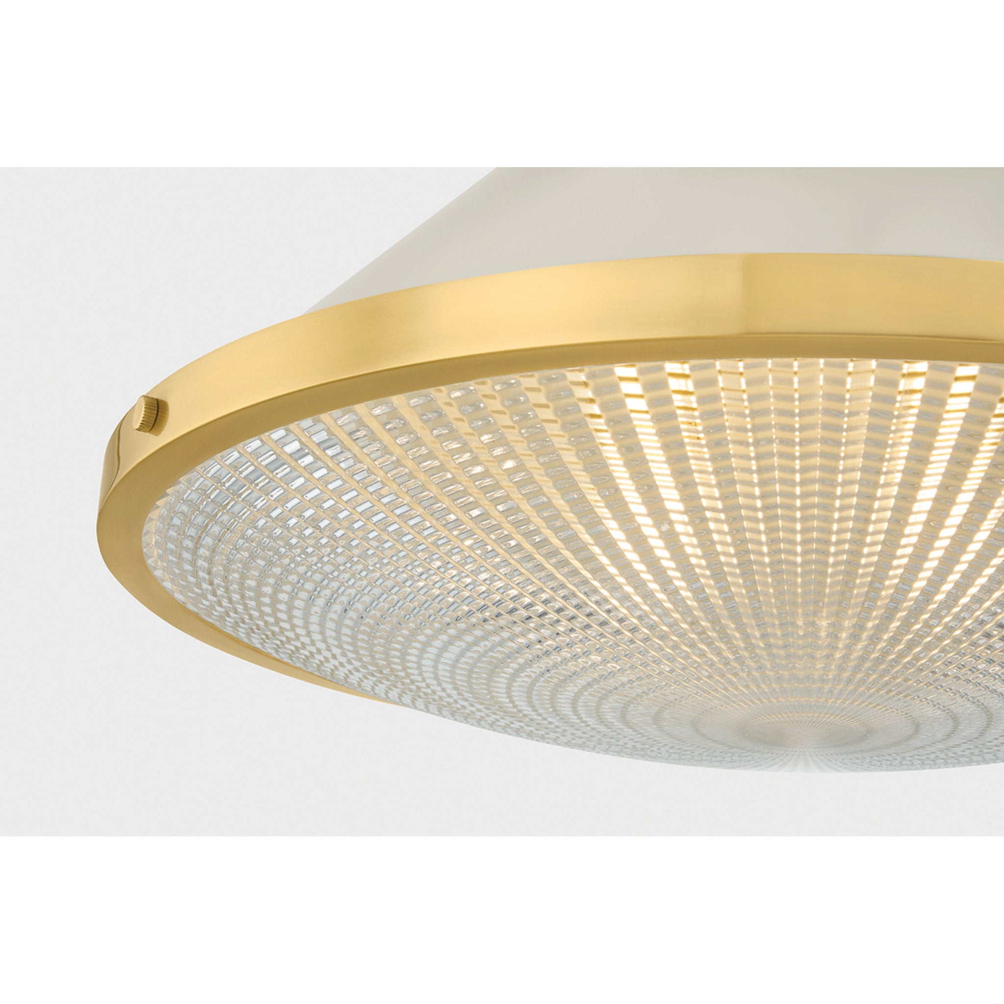 Highclere 1-Light Flush Mount in Aged Brass by Mark D. Sikes 17.75W x 12.25H (MDS2403-AGB/OW)