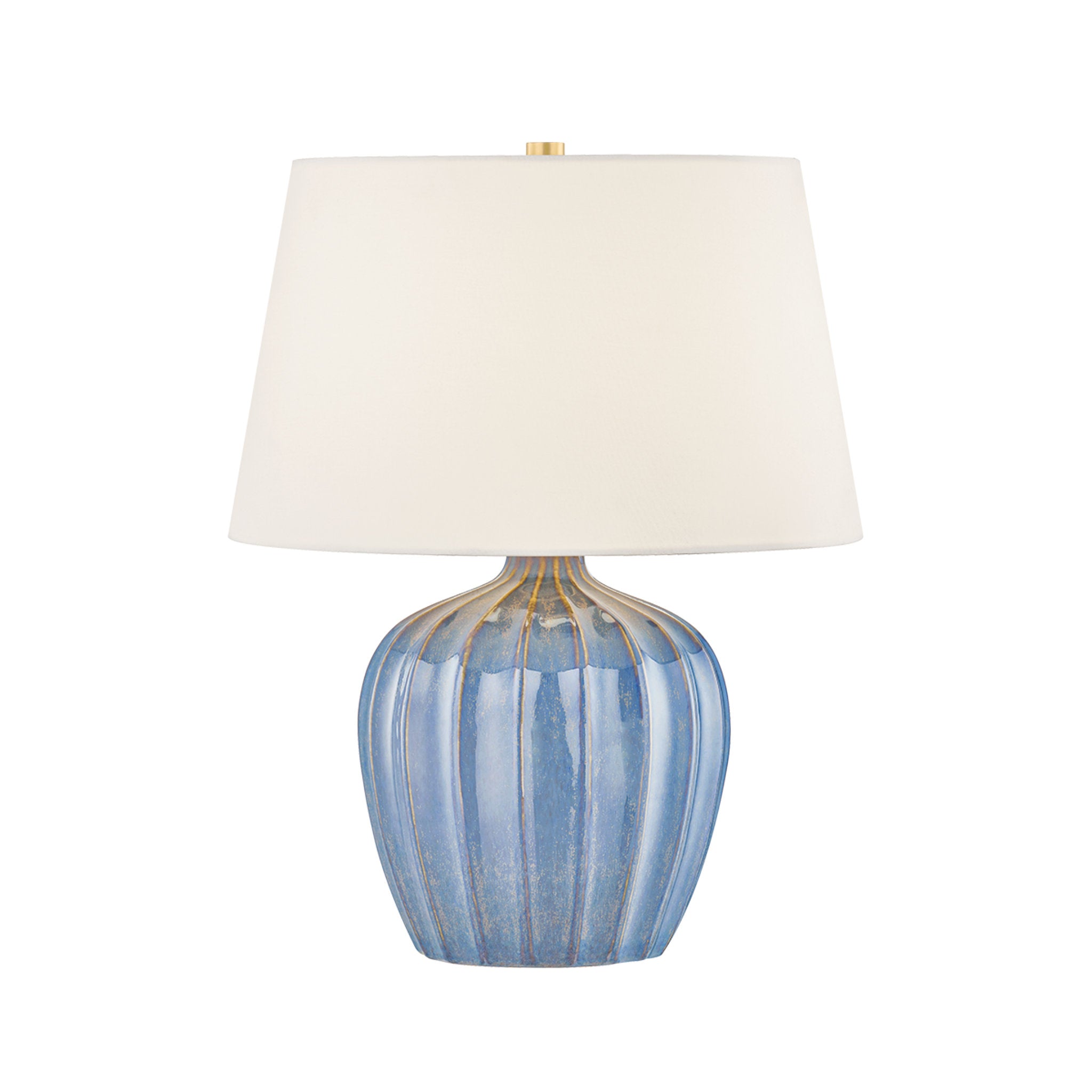 Myla 1-Light Table Lamp in Aged Brass 15.75W x 20H