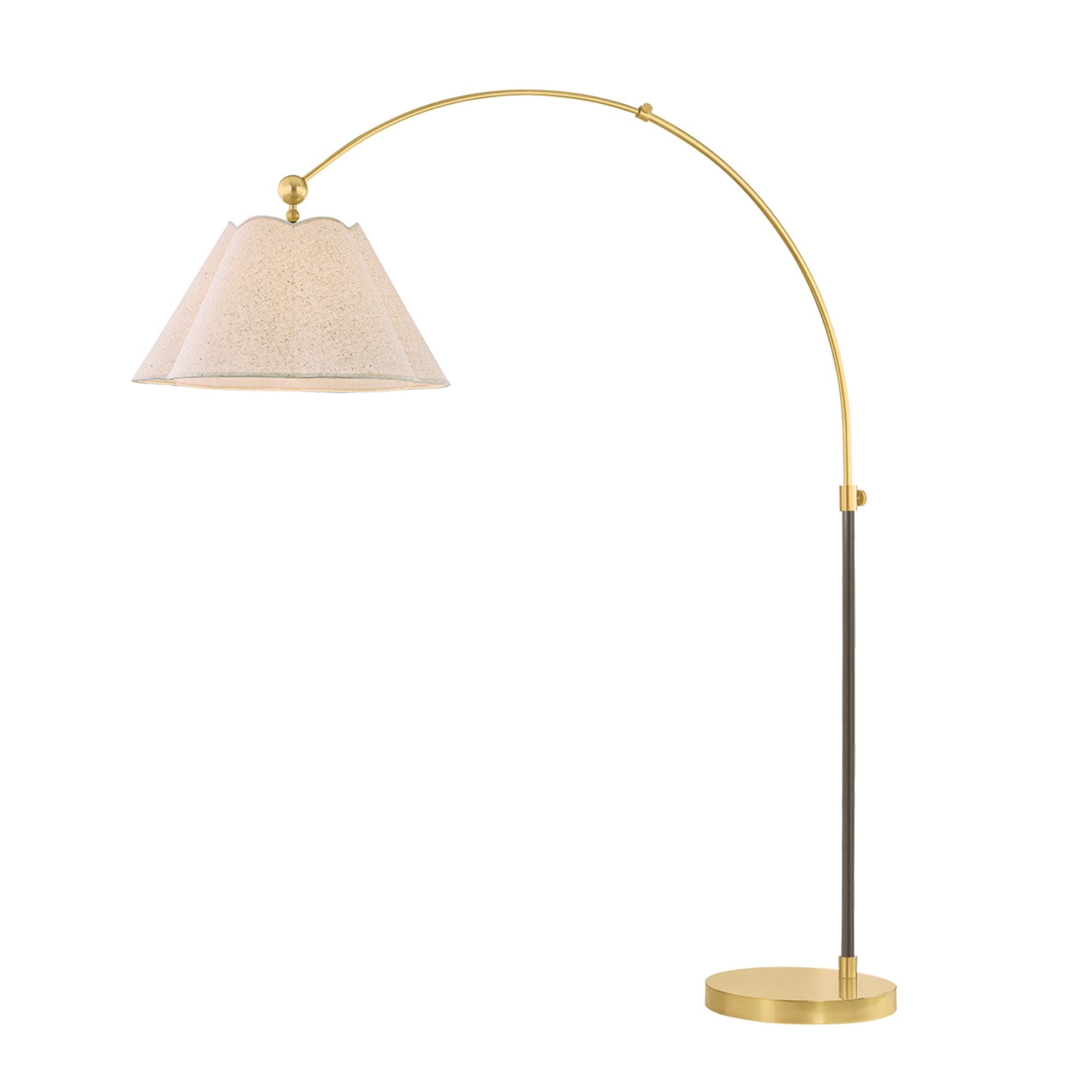 Janie 1-Light Floor Lamp in  Aged Brass/True Bronze by  Mandy Cheng 57L x 22W x 69.75H