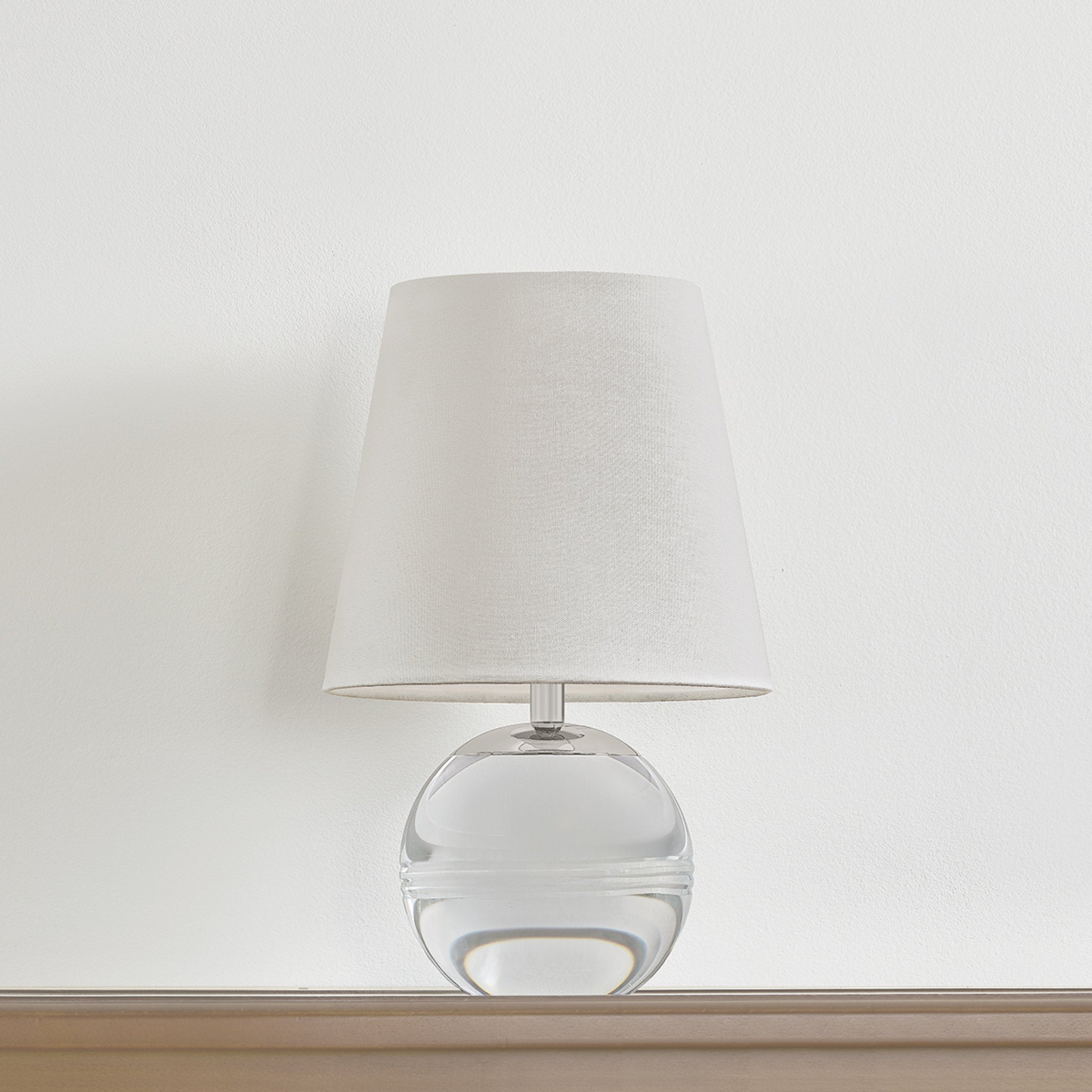 Nicole 1-Light Rechargeable Table Lamp in Polished Nickel 8.25W x 12.75H