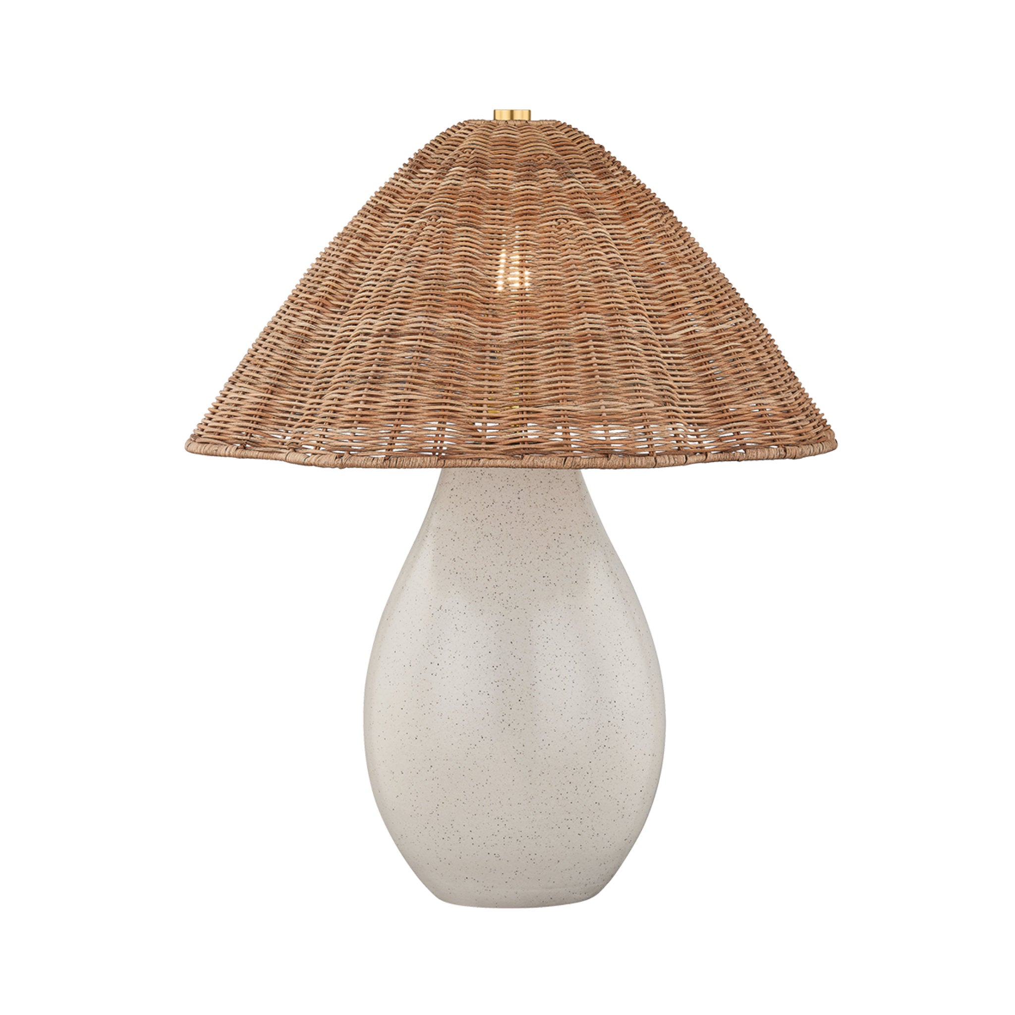 Deanne 1-Light Table Lamp in Aged Brass 17.5W x 19.75H