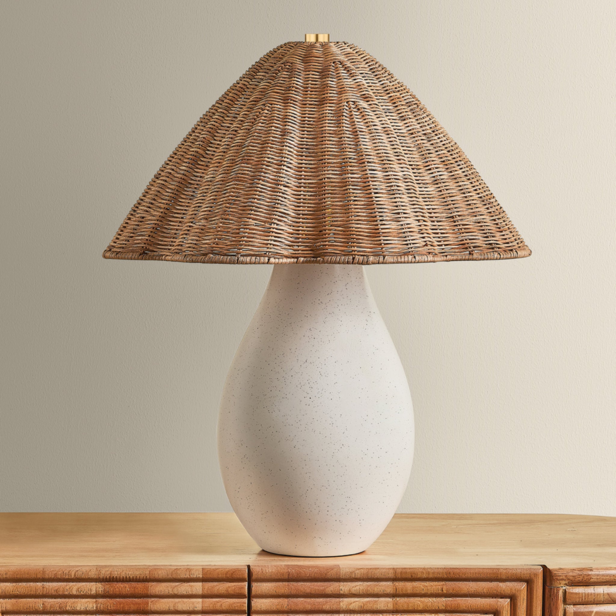 Deanne 1-Light Table Lamp in Aged Brass 17.5W x 19.75H