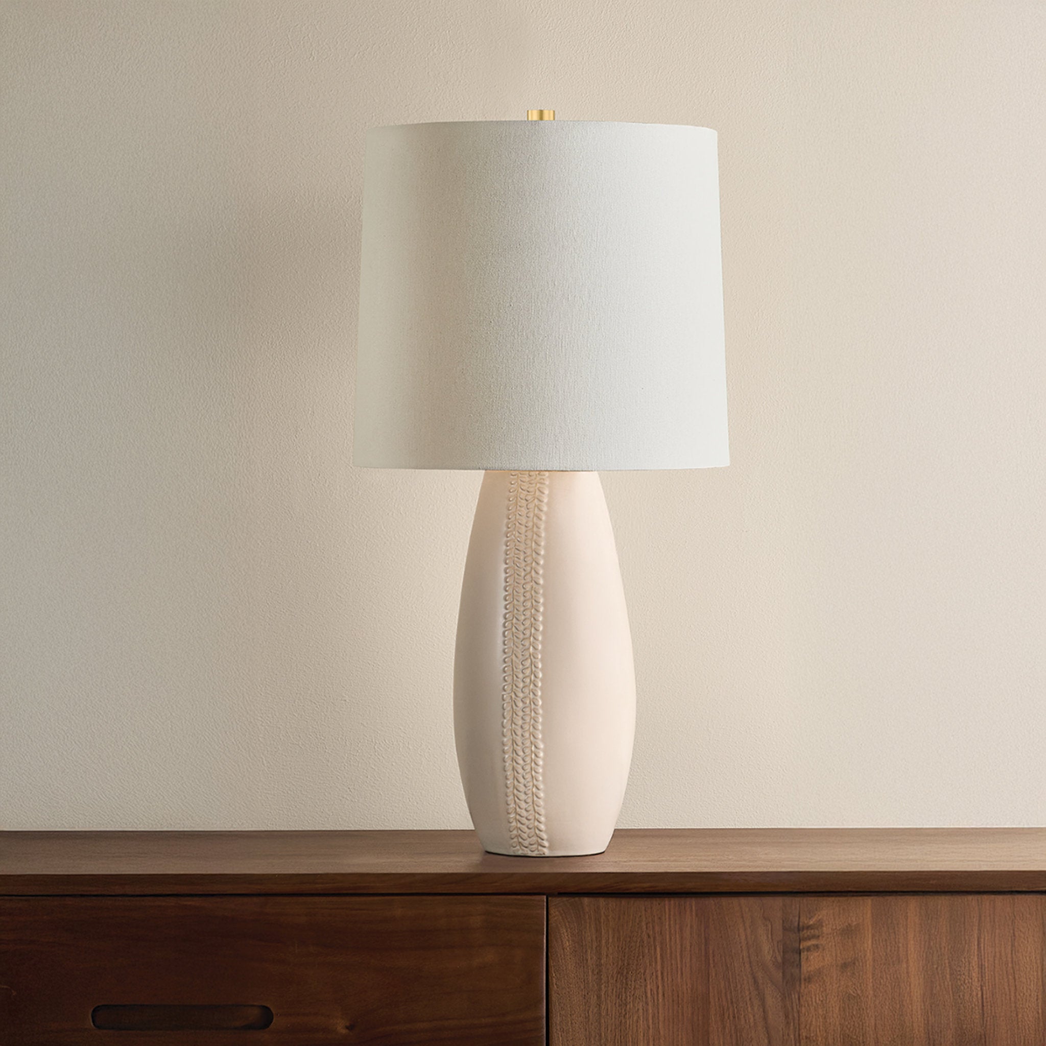 Shavani 1-Light Table Lamp in Aged Brass 14W x 26.5H