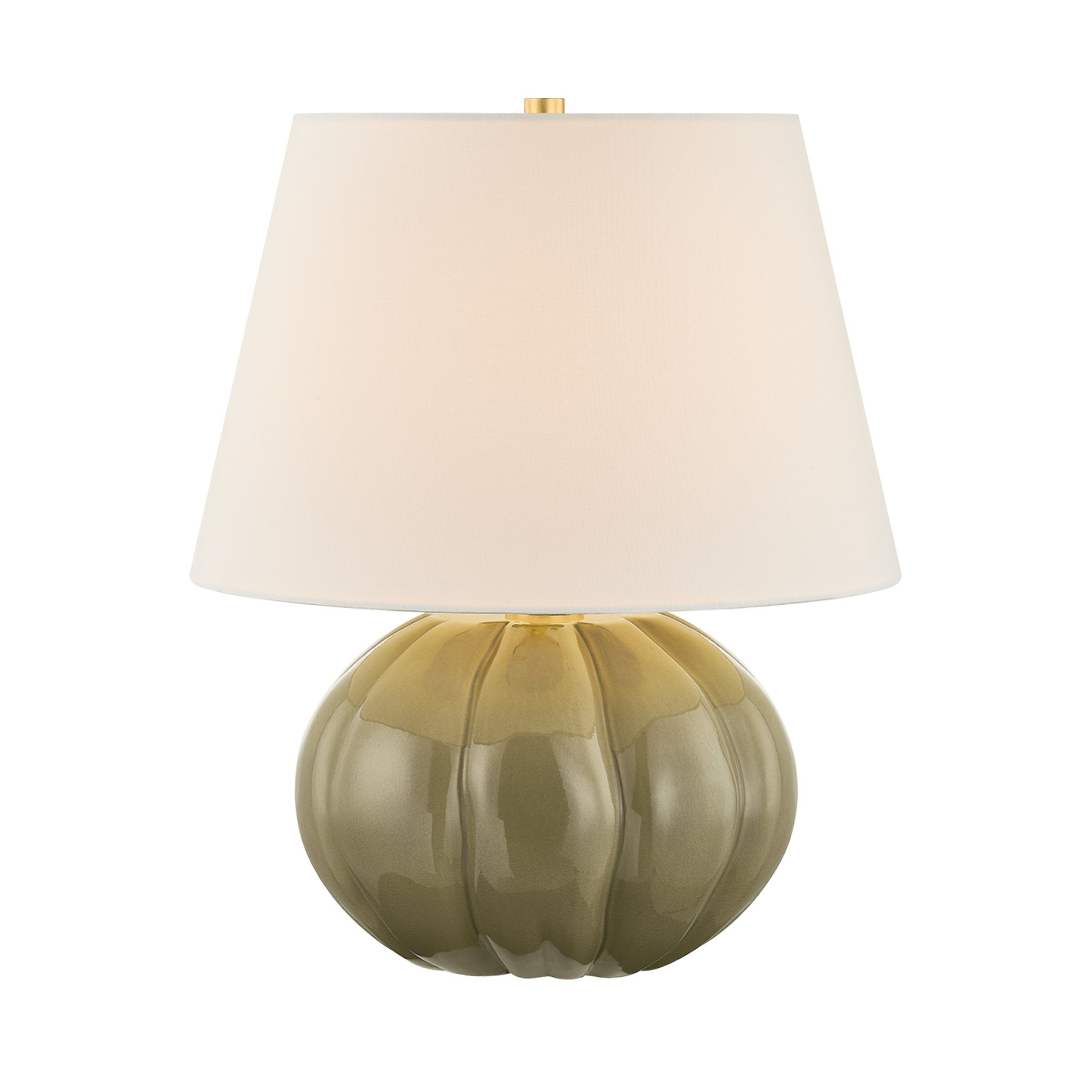 Beata 1-Light Table Lamp in Aged Brass 17W x 21H