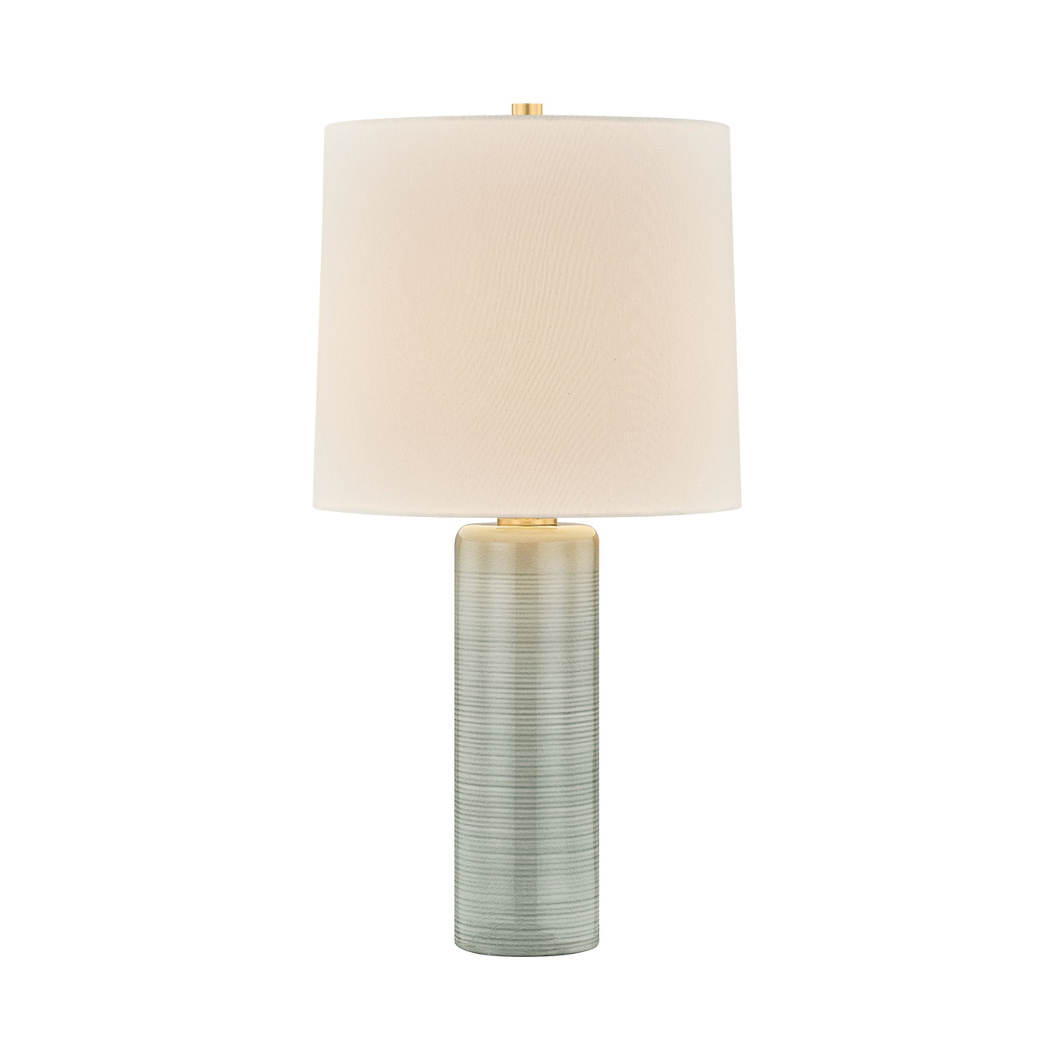 Tuva 1-Light Table Lamp in Aged Brass 14W x 24.5H