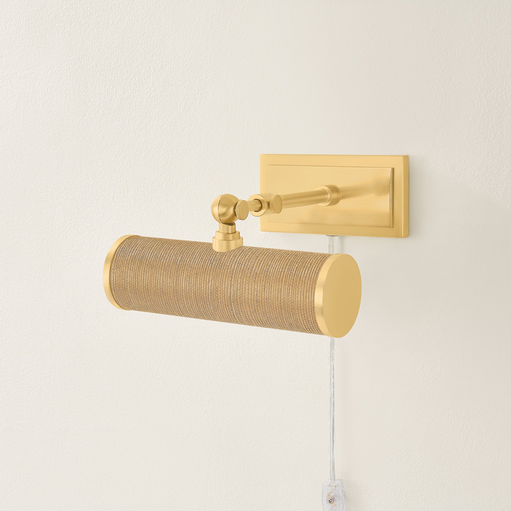Holly 1-Light Picture Light in Aged Brass 8.25W x 4.75H (HL263201-AGB/GC)