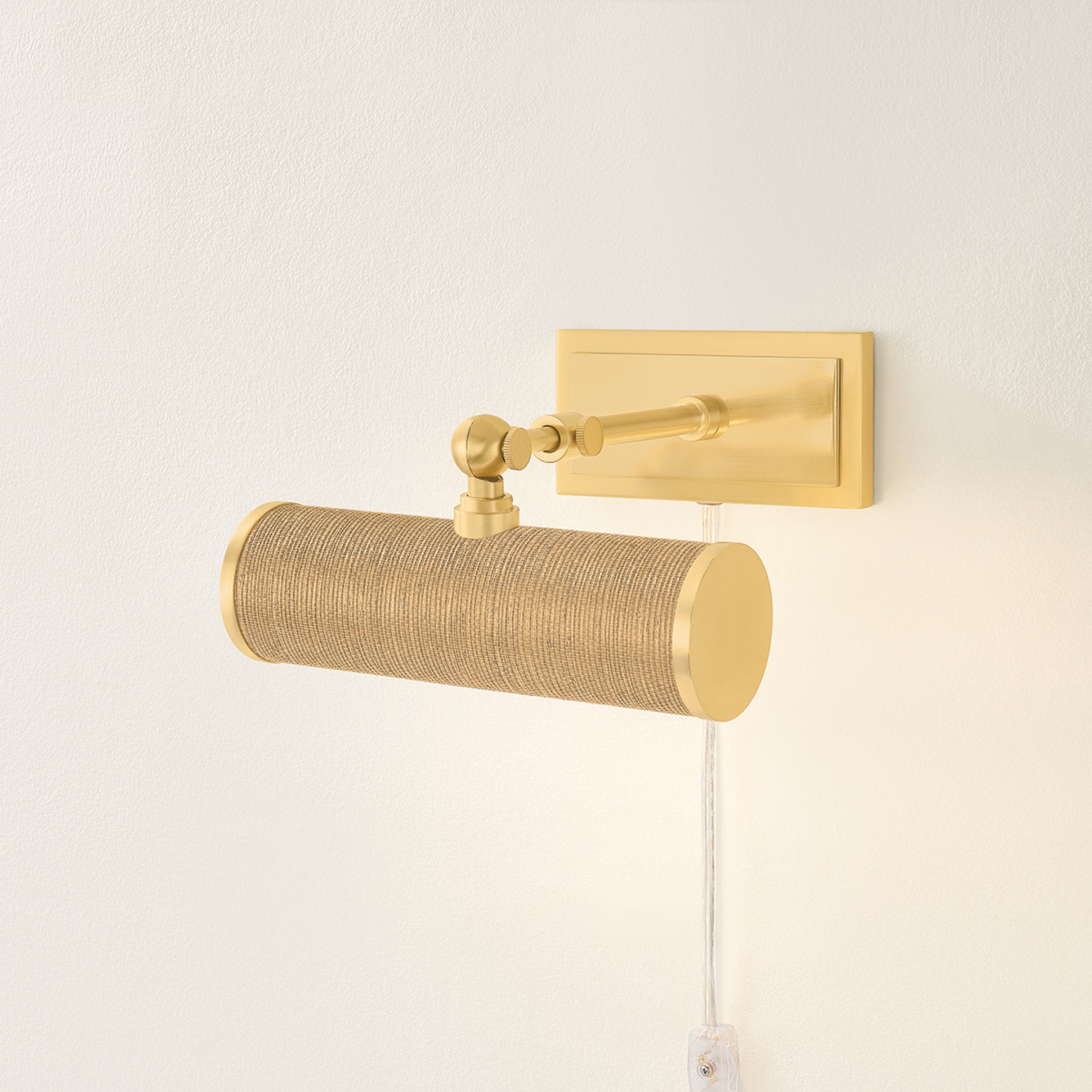Holly 1-Light Picture Light in Aged Brass 8.25W x 4.75H (HL263201-AGB/GC)