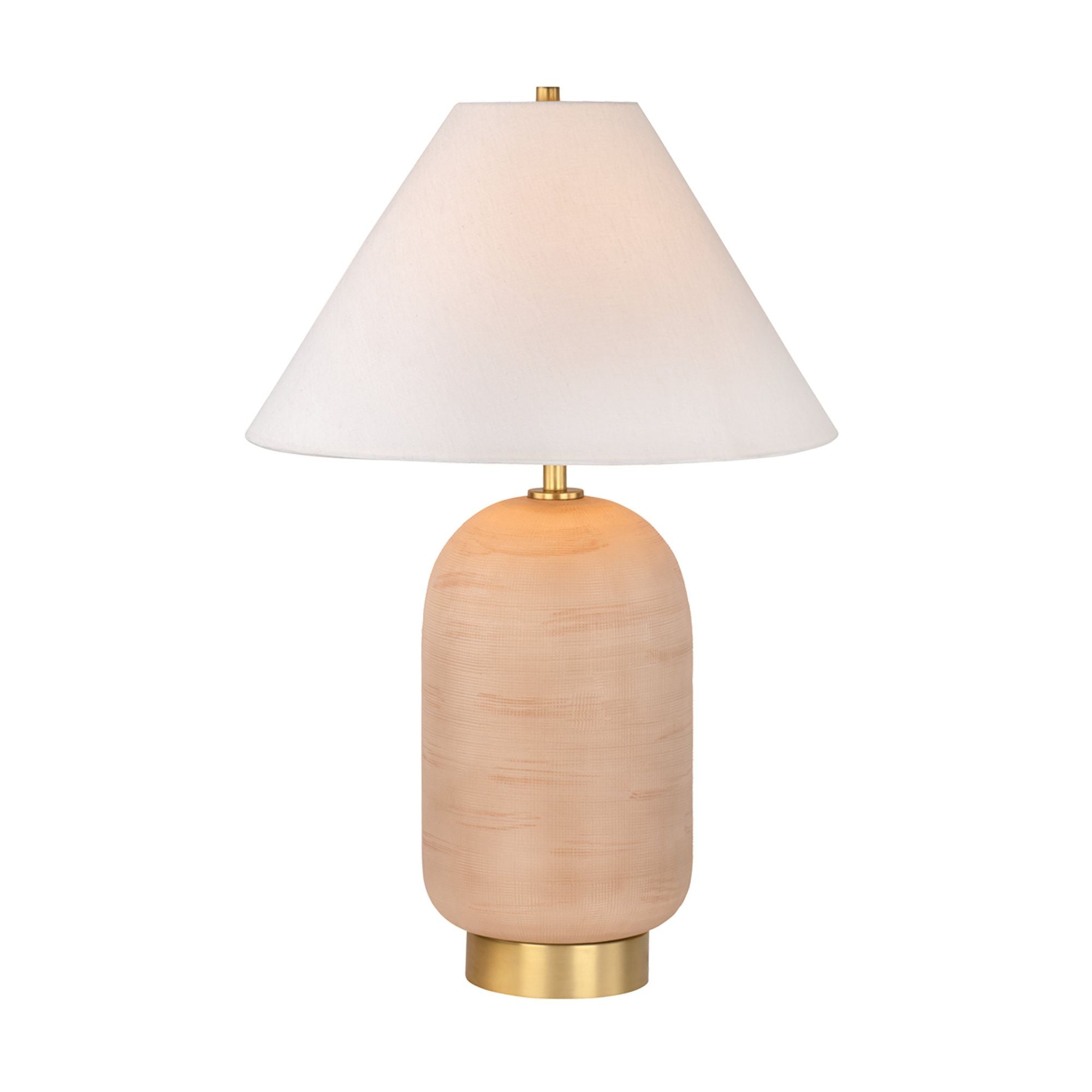 Raven 1-Light Table Lamp in  Aged Brass 18W x 26.75H