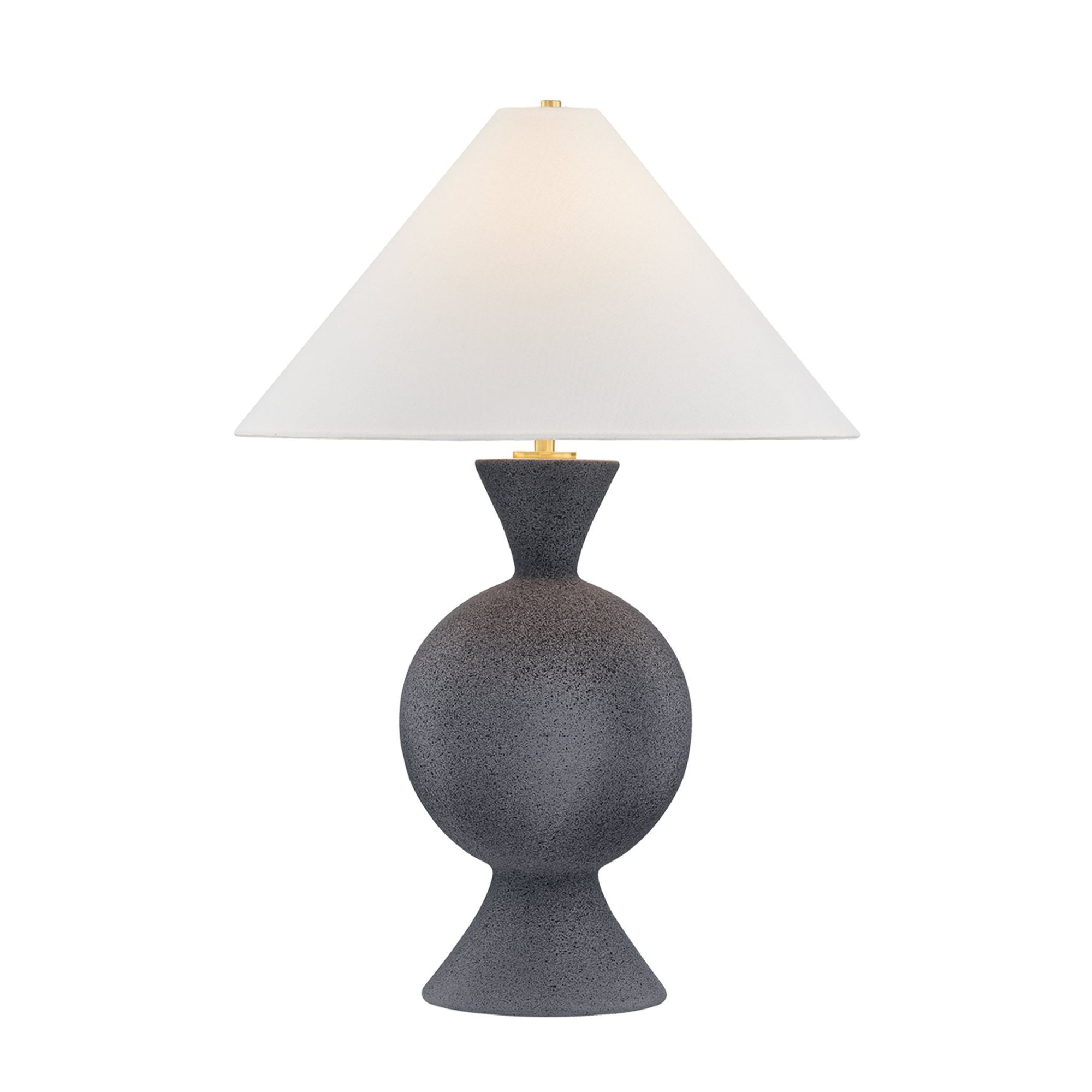 Zadeh 1-Light Table Lamp in Aged Brass 19W x 27.25H