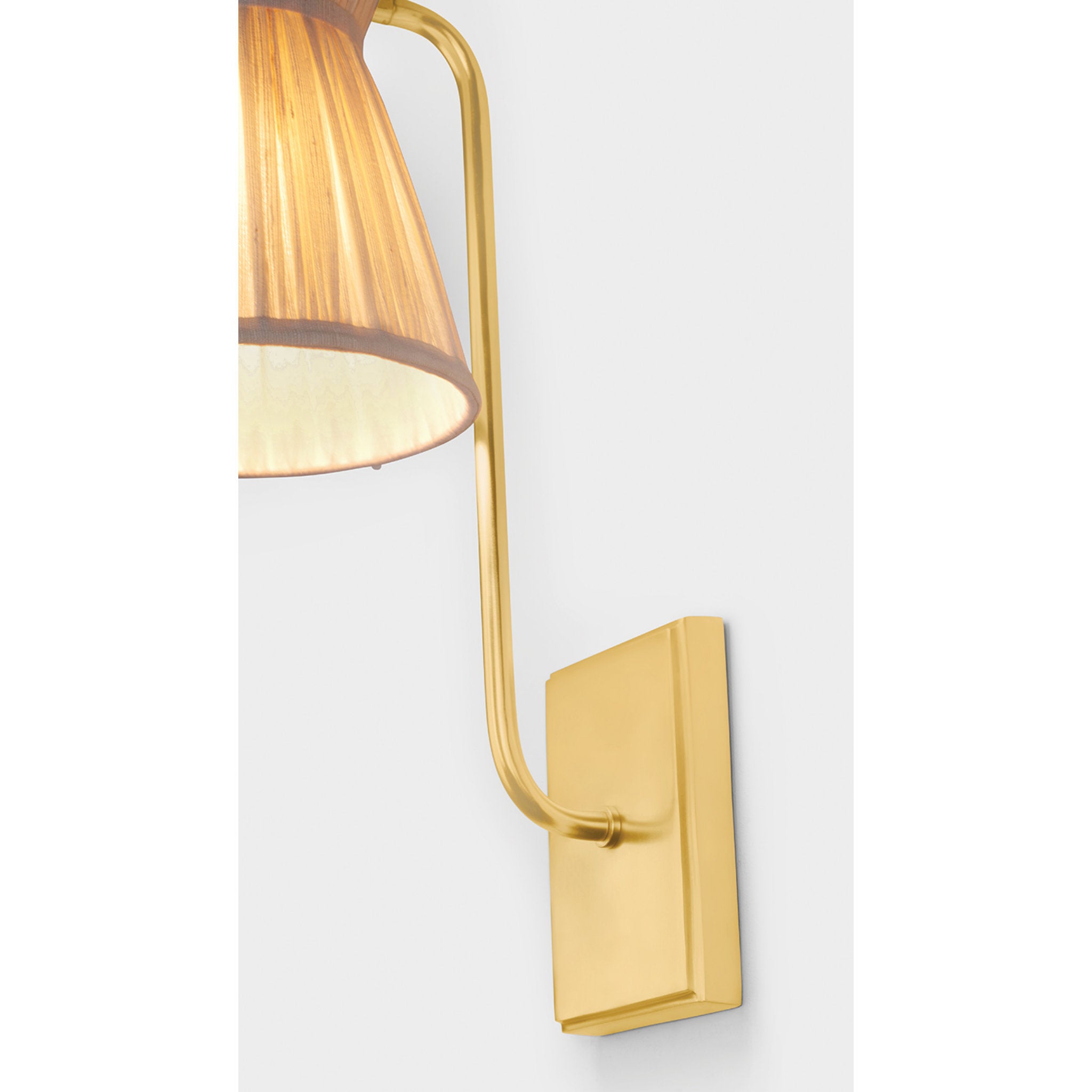 Hollywood 1-Light Wall Sconce in Aged Brass by Cortney Bishop 7.5W x 18.25H