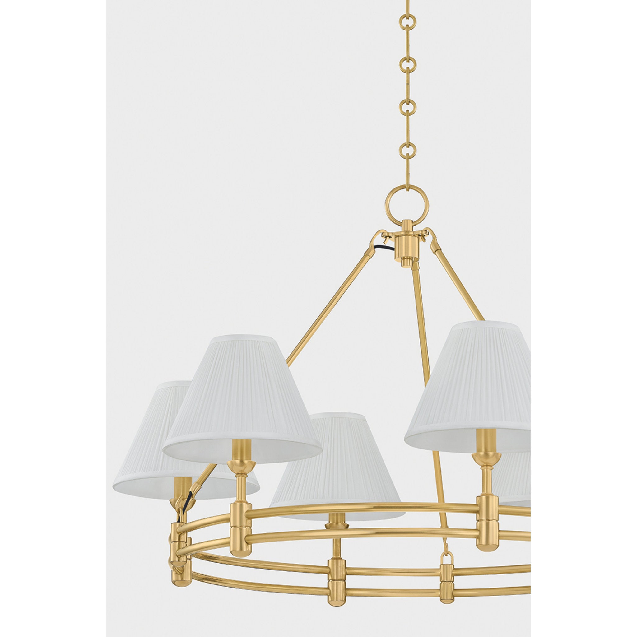 Howard 6-Light Chandelier in Aged Brass by Mark D. Sikes 32.75W x 23H (MDS1800-AGB)
