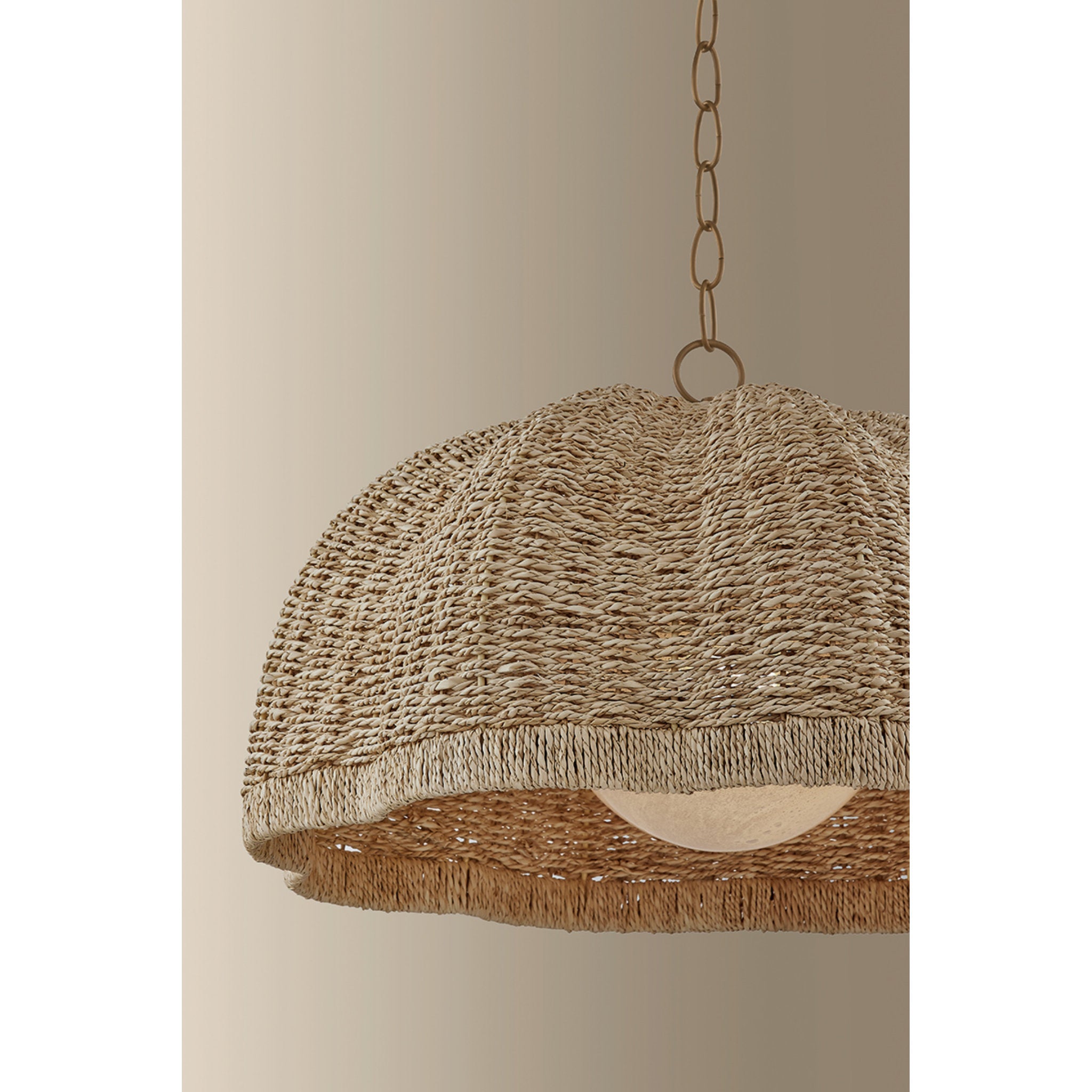 Jack 1-Light Pendant in Patina Brass 24W x 14H