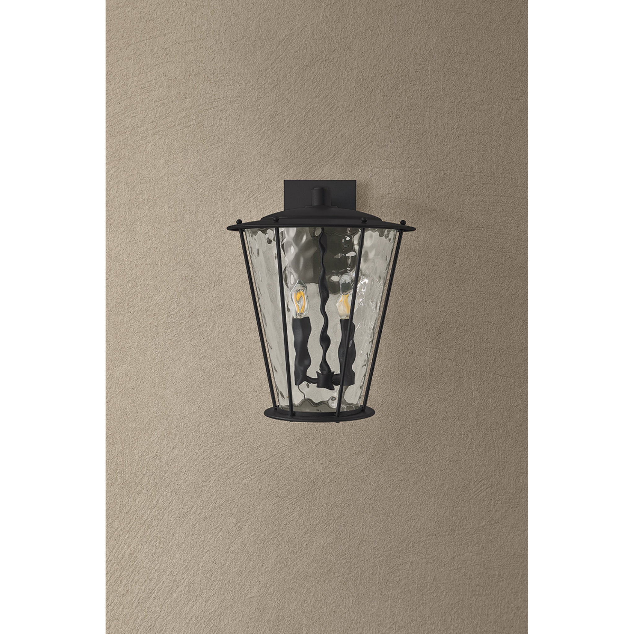 Jantzen 2-Light Exterior Wall Sconce in Texture Black 12.5W x 16.5H