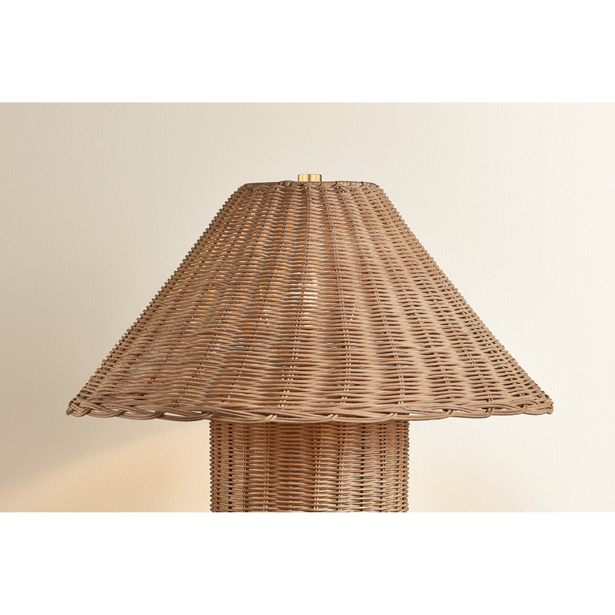 Jeanette 1-Light Table Lamp in Aged Brass 20W x 21.5H