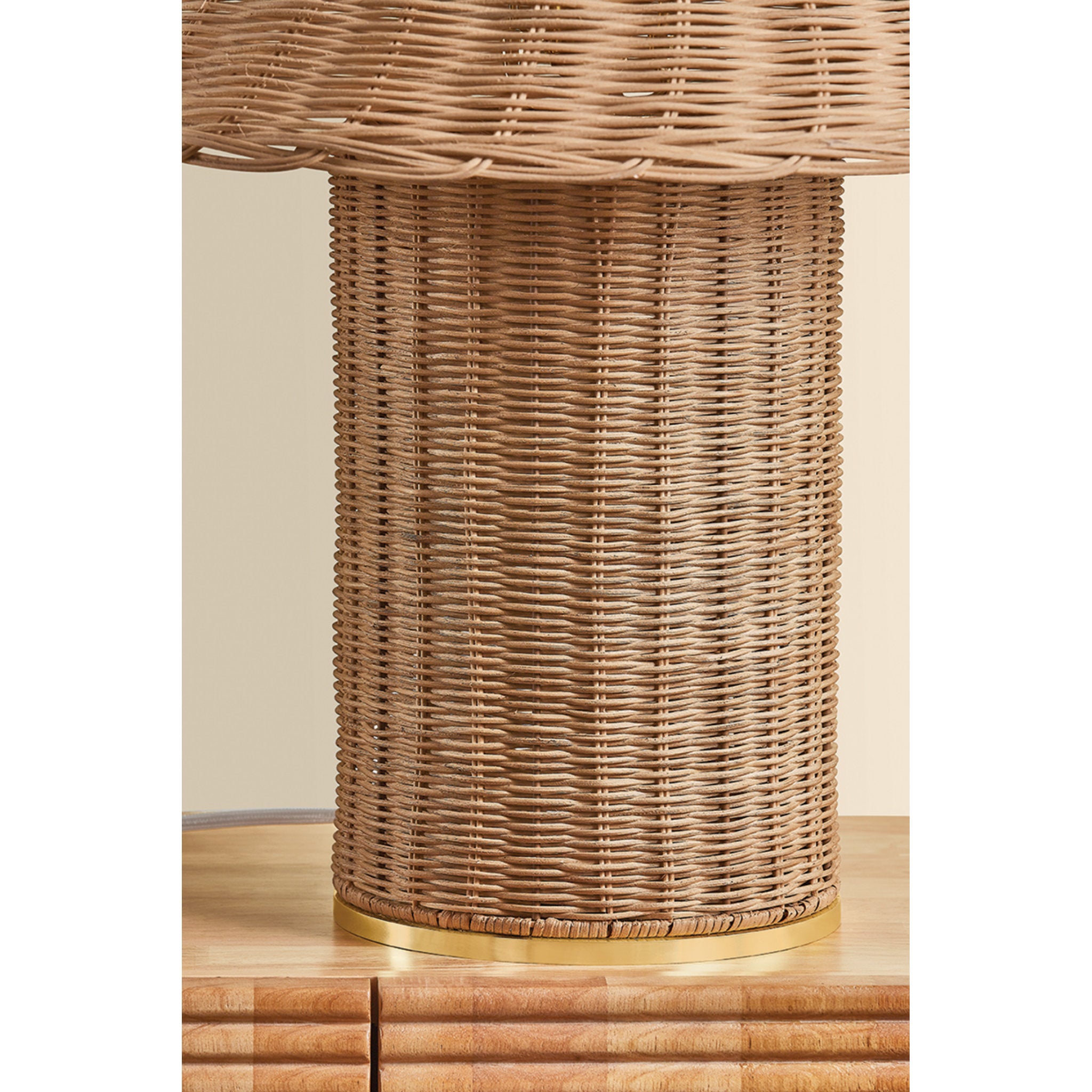 Jeanette 1-Light Table Lamp in Aged Brass 20W x 21.5H