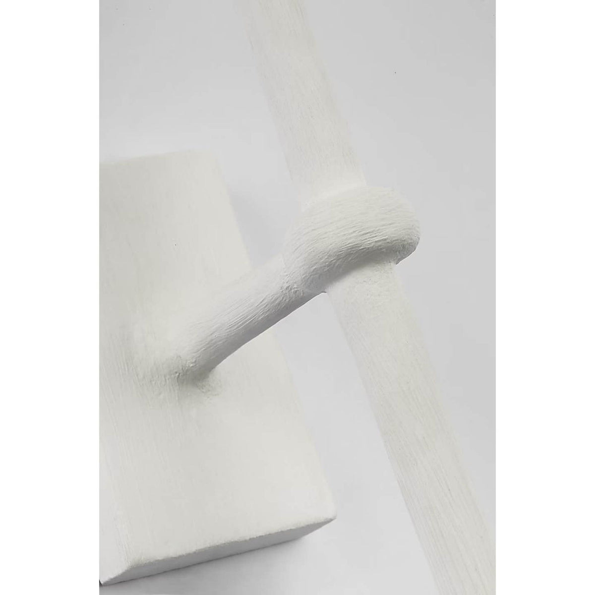 Julie Neill Iberia Single Sconce in Plaster White with Linen Shade W4.5" x H26.5" x E6"