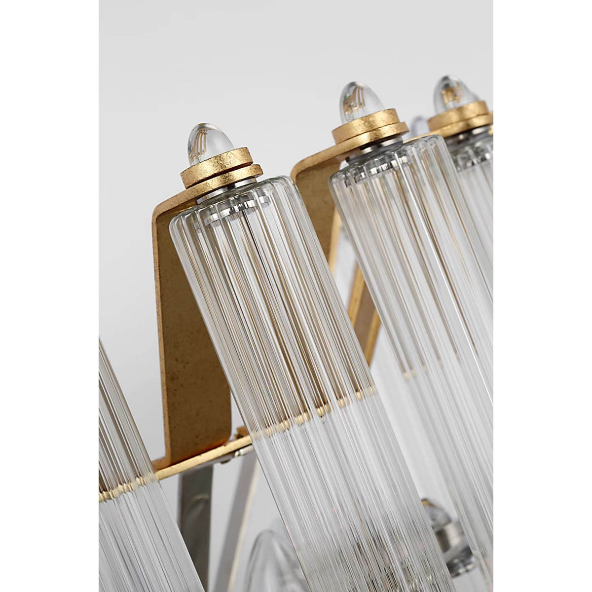Julie Neill Lorelei Large Waterfall Sconce in Gild with Clear Glass W14.75" x H22" x E8.75"