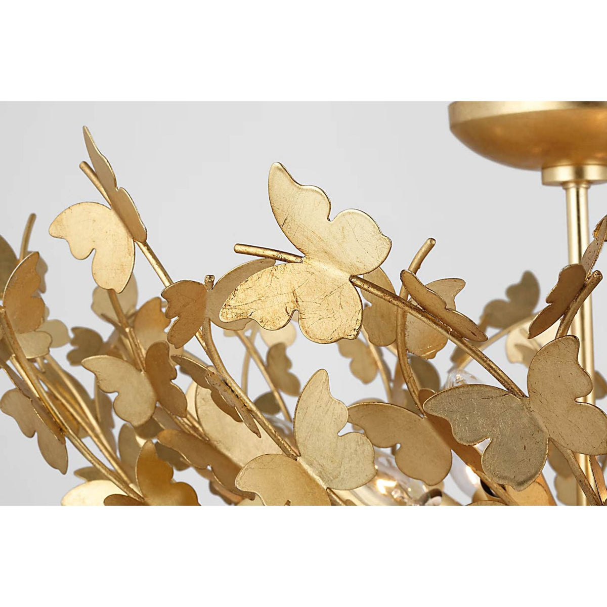 Julie Neill Farfalle Large Semi-Flush Mount in Gild W30" x H14.25"