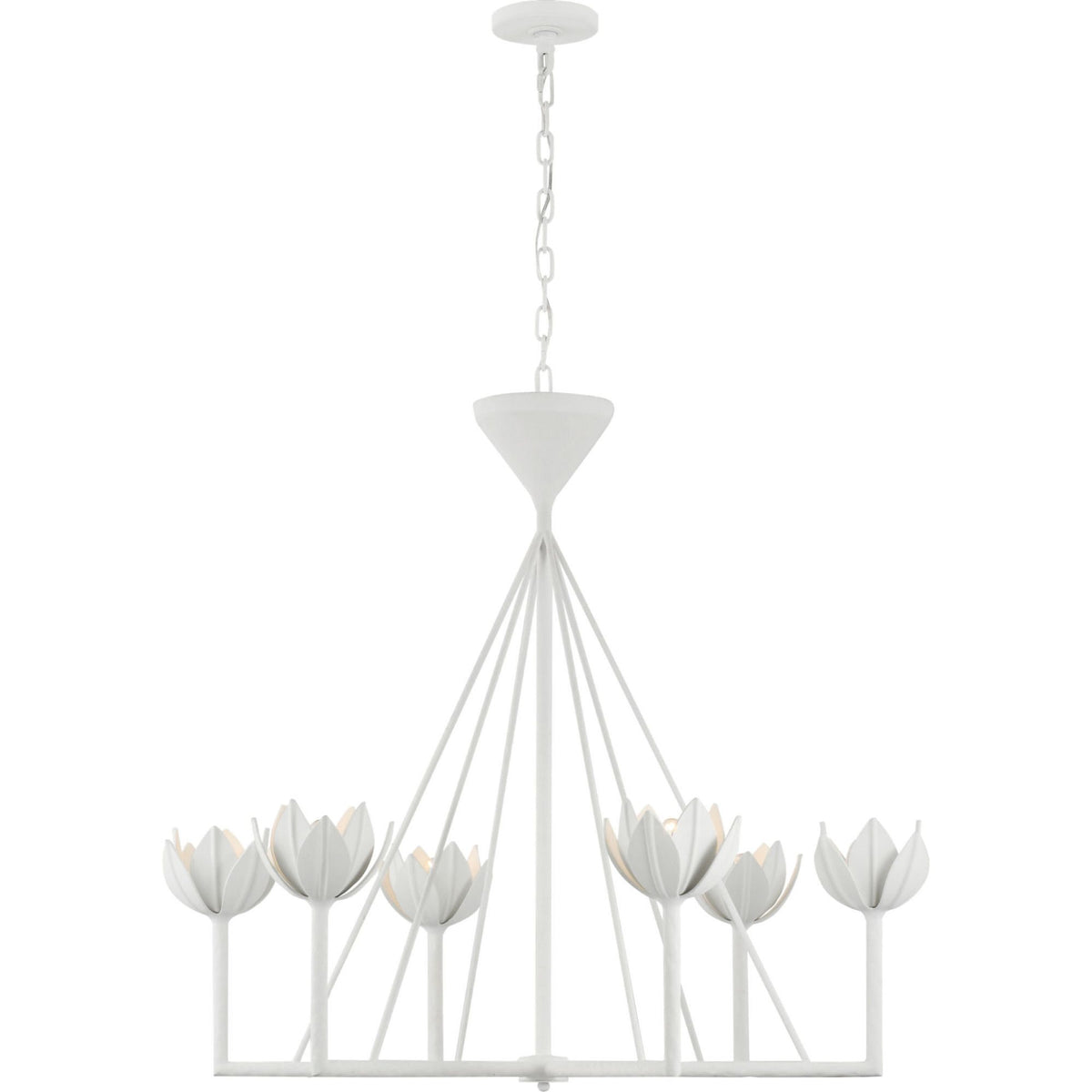 Julie Neill Alberto Large Low Ceiling Chandelier in Plaster White W38.75" x H34.75"