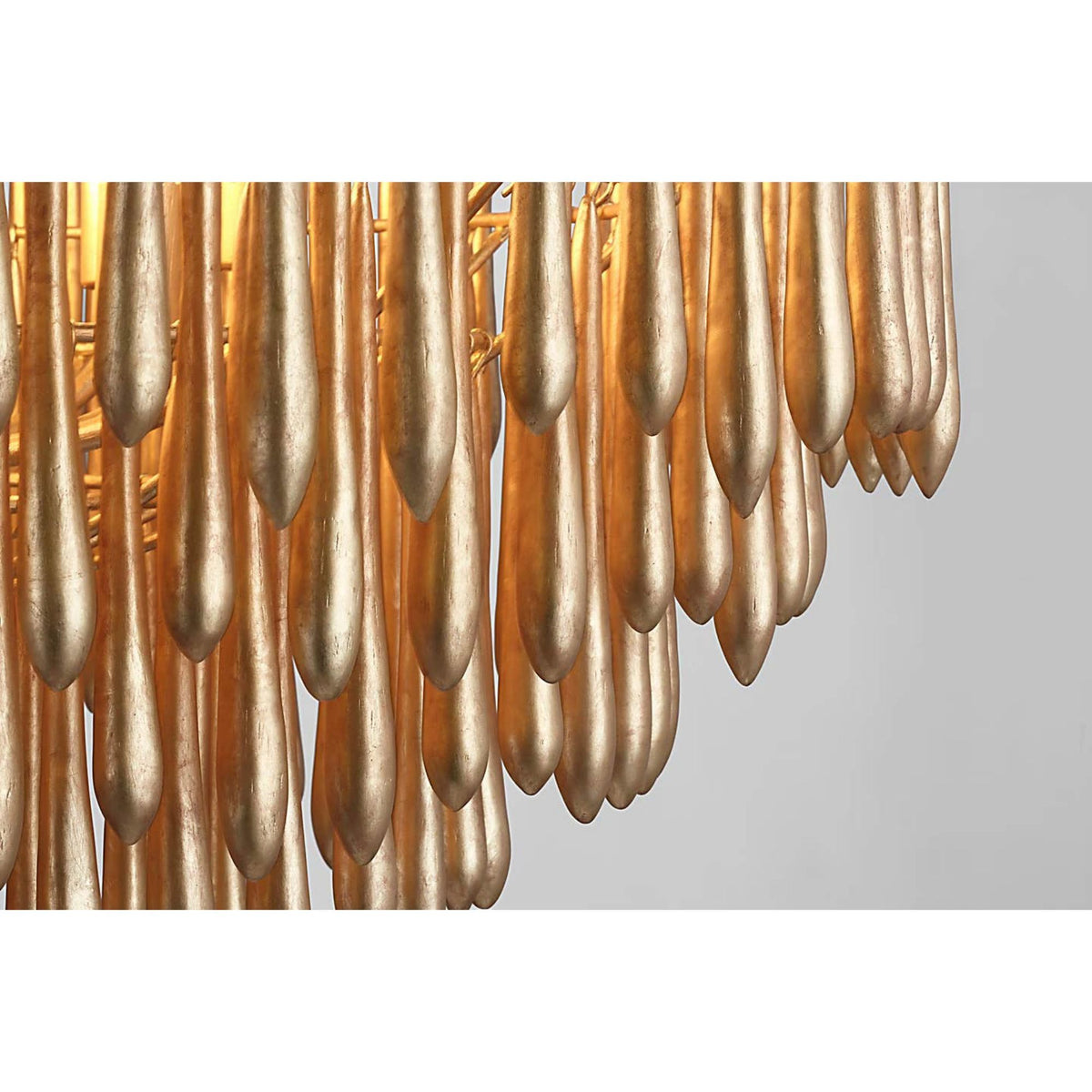 Julie Neill Vacarro Medium Chandelier in Antique Gold Leaf W30.5" x H26.75"