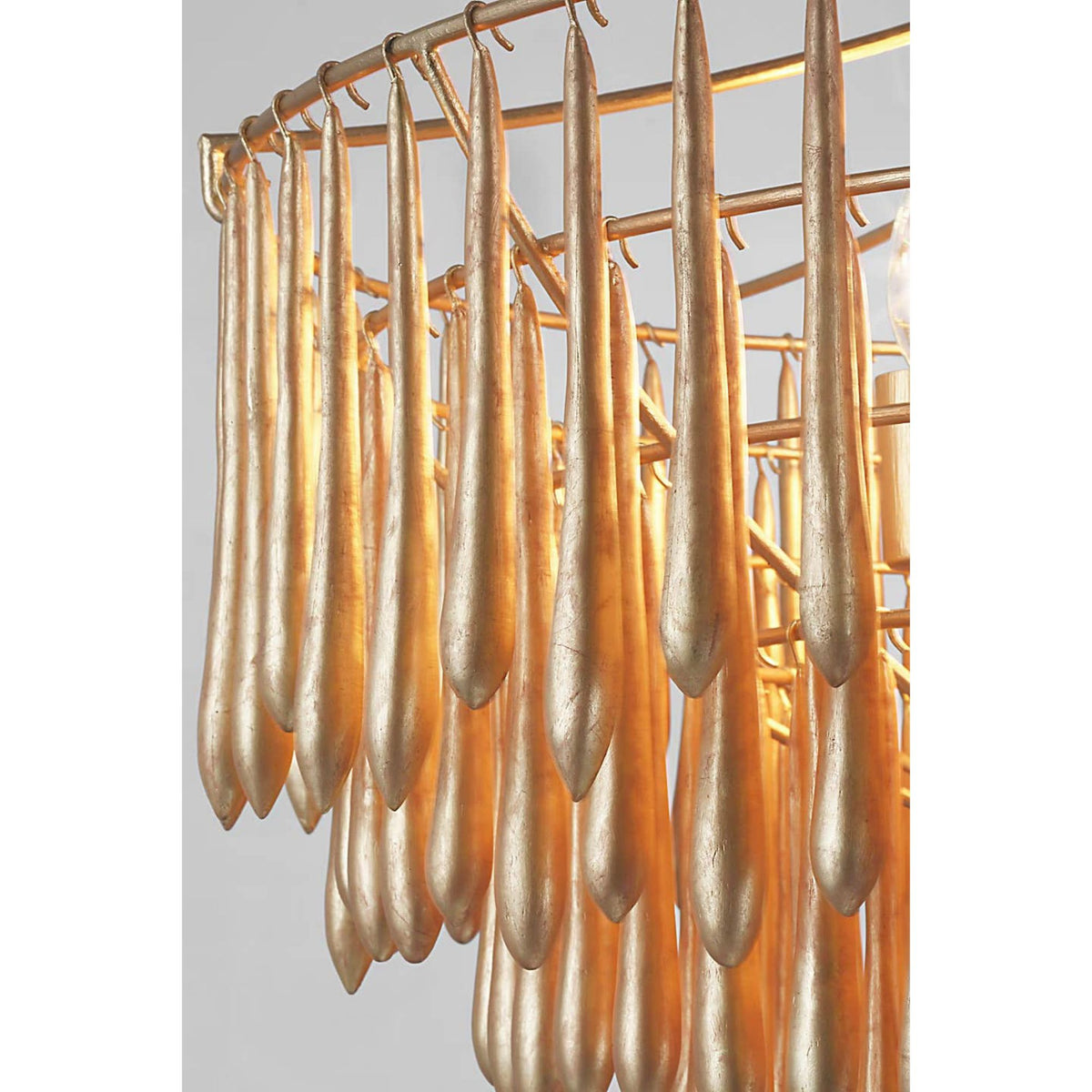 Julie Neill Vacarro Medium Chandelier in Antique Gold Leaf W30.5" x H26.75"