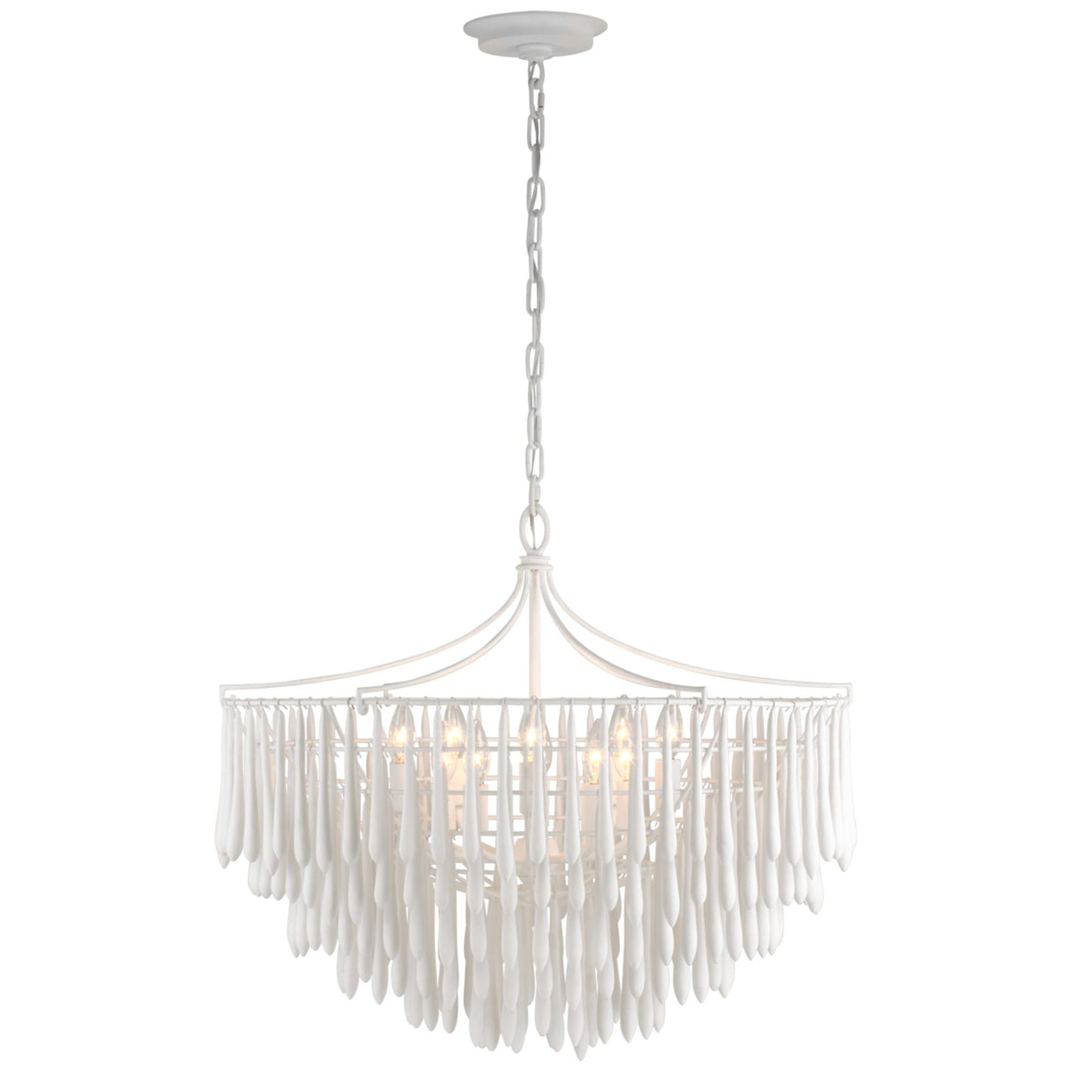 Julie Neill Vacarro Medium Chandelier in Plaster White W30.5" x H26.75"