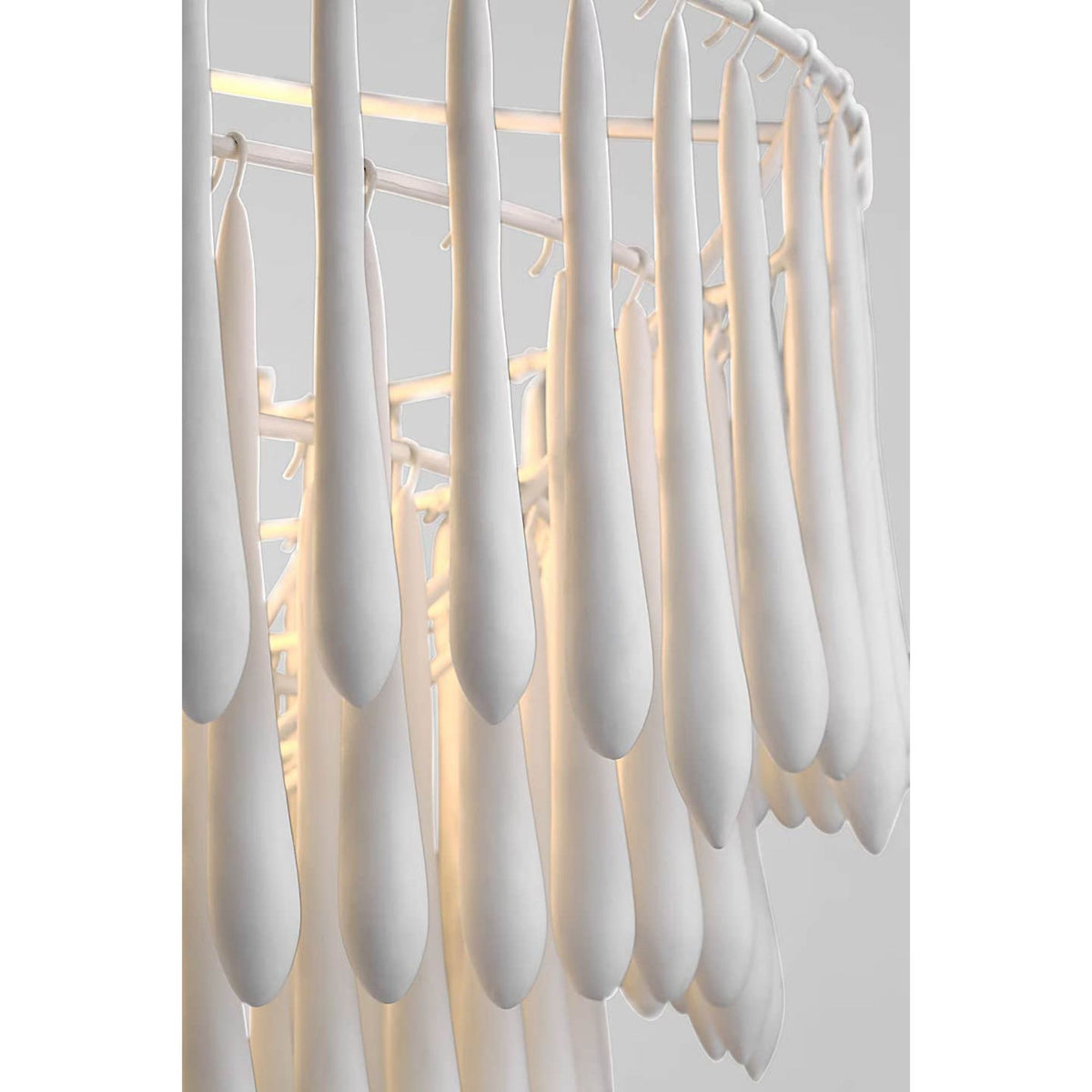 Julie Neill Vacarro Medium Chandelier in Plaster White W30.5" x H26.75"