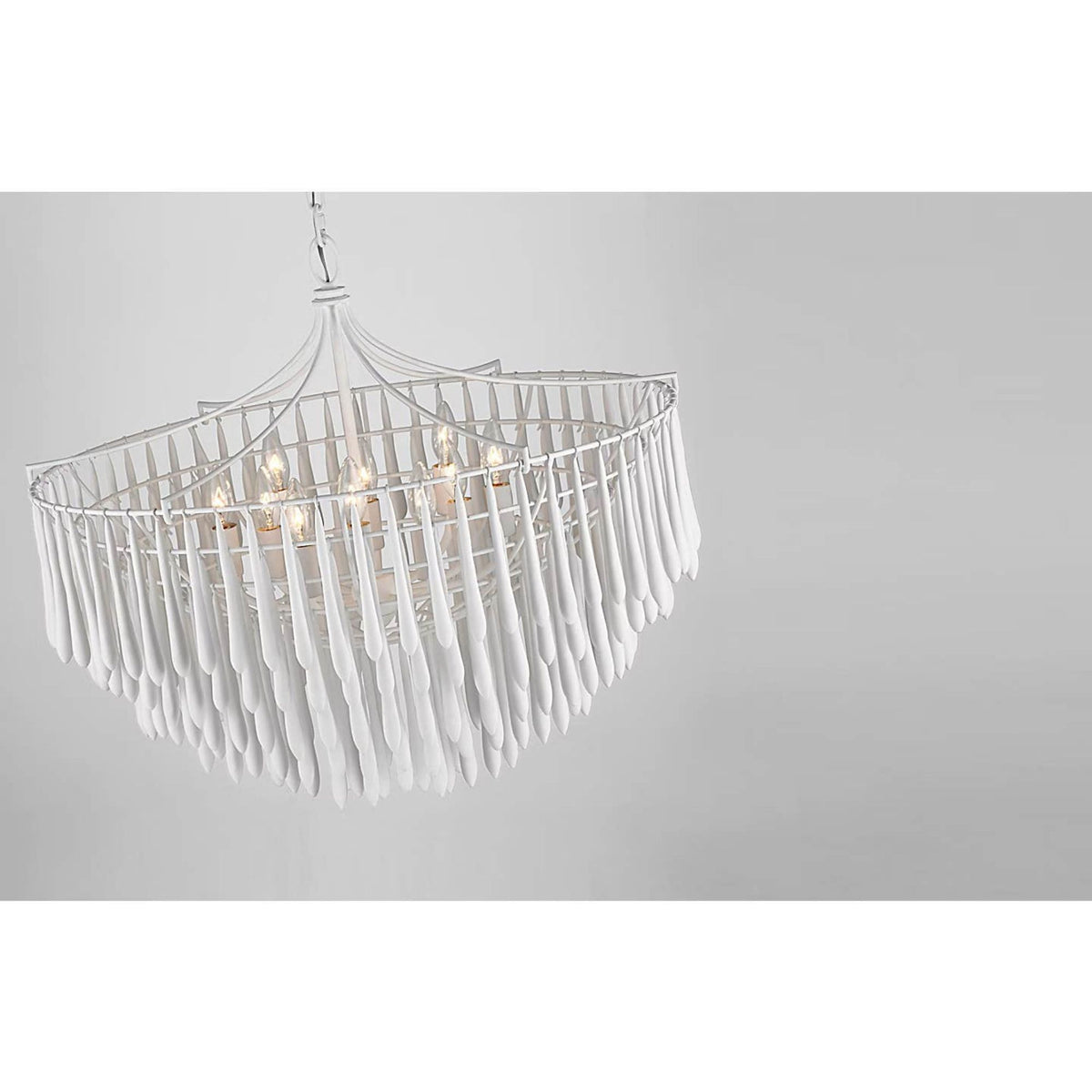 Julie Neill Vacarro Medium Chandelier in Plaster White W30.5" x H26.75"