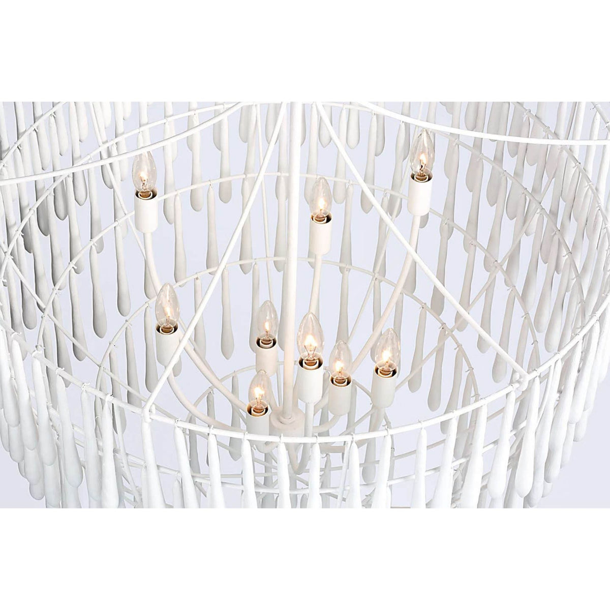 Julie Neill Vacarro Large Chandelier in Plaster White W32.25" x H40.75"