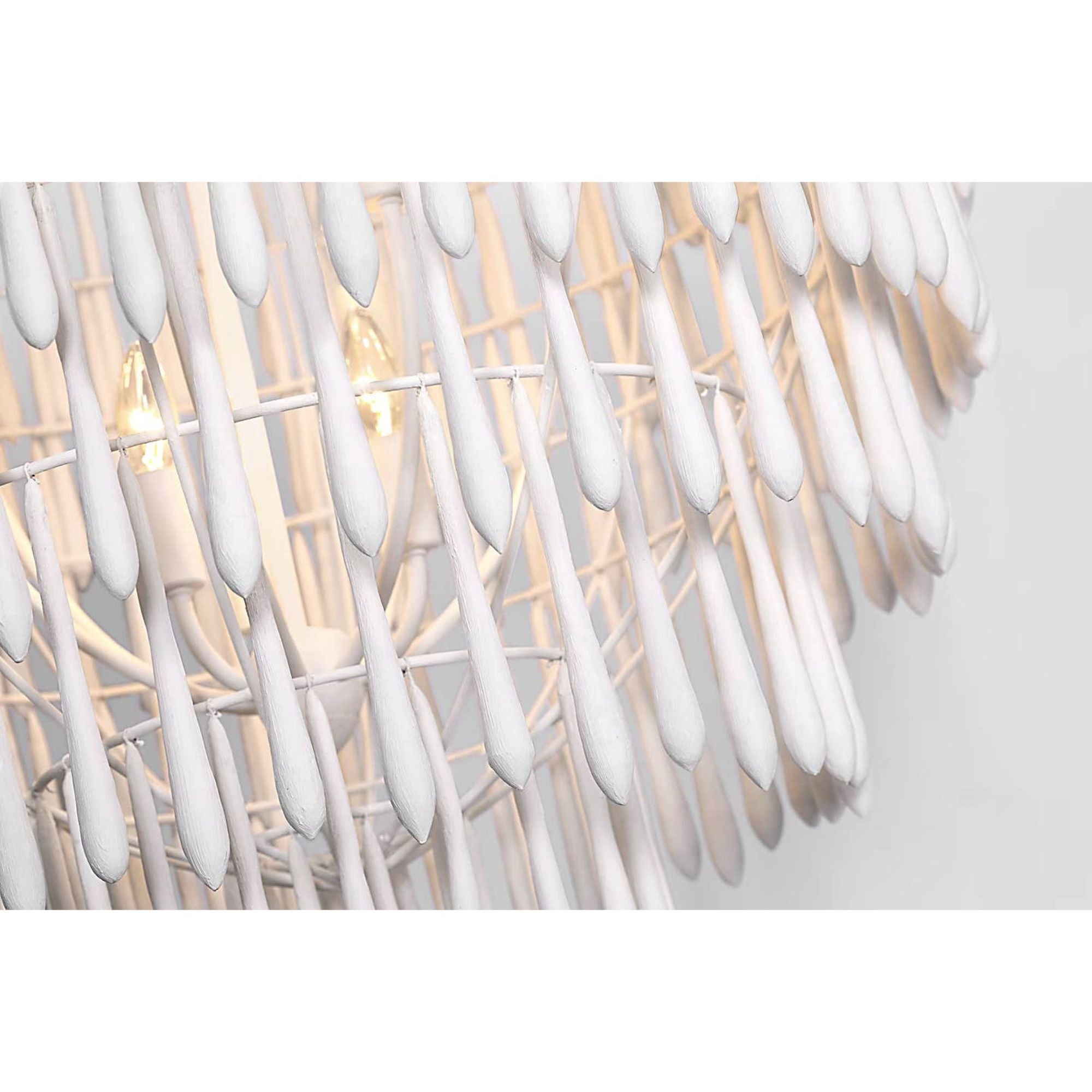 Julie Neill Vacarro Large Chandelier in Plaster White W32.25