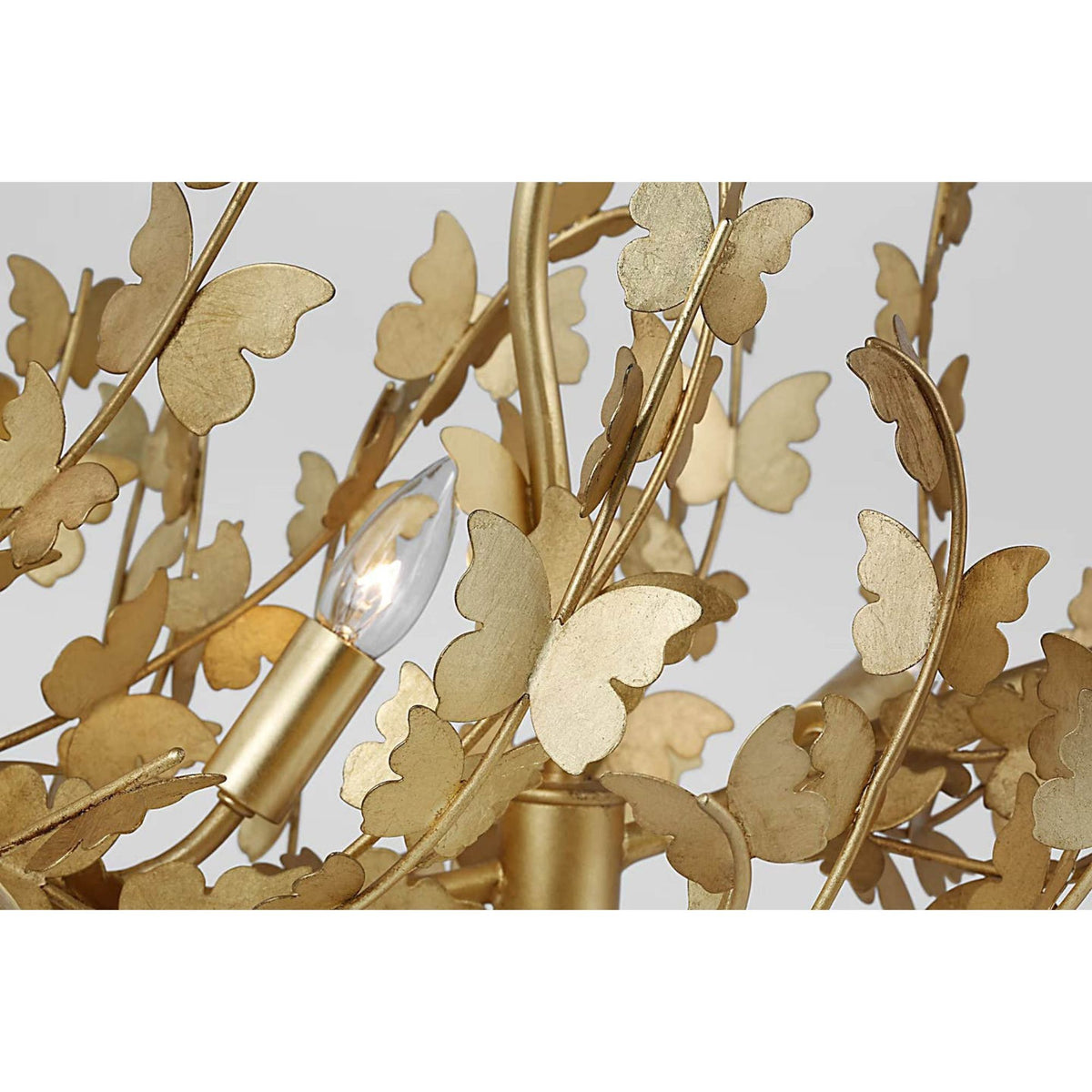 Julie Neill Farfalle Large Linear Chandelier in Gild W20.5" x 54.75" x H28.5"
