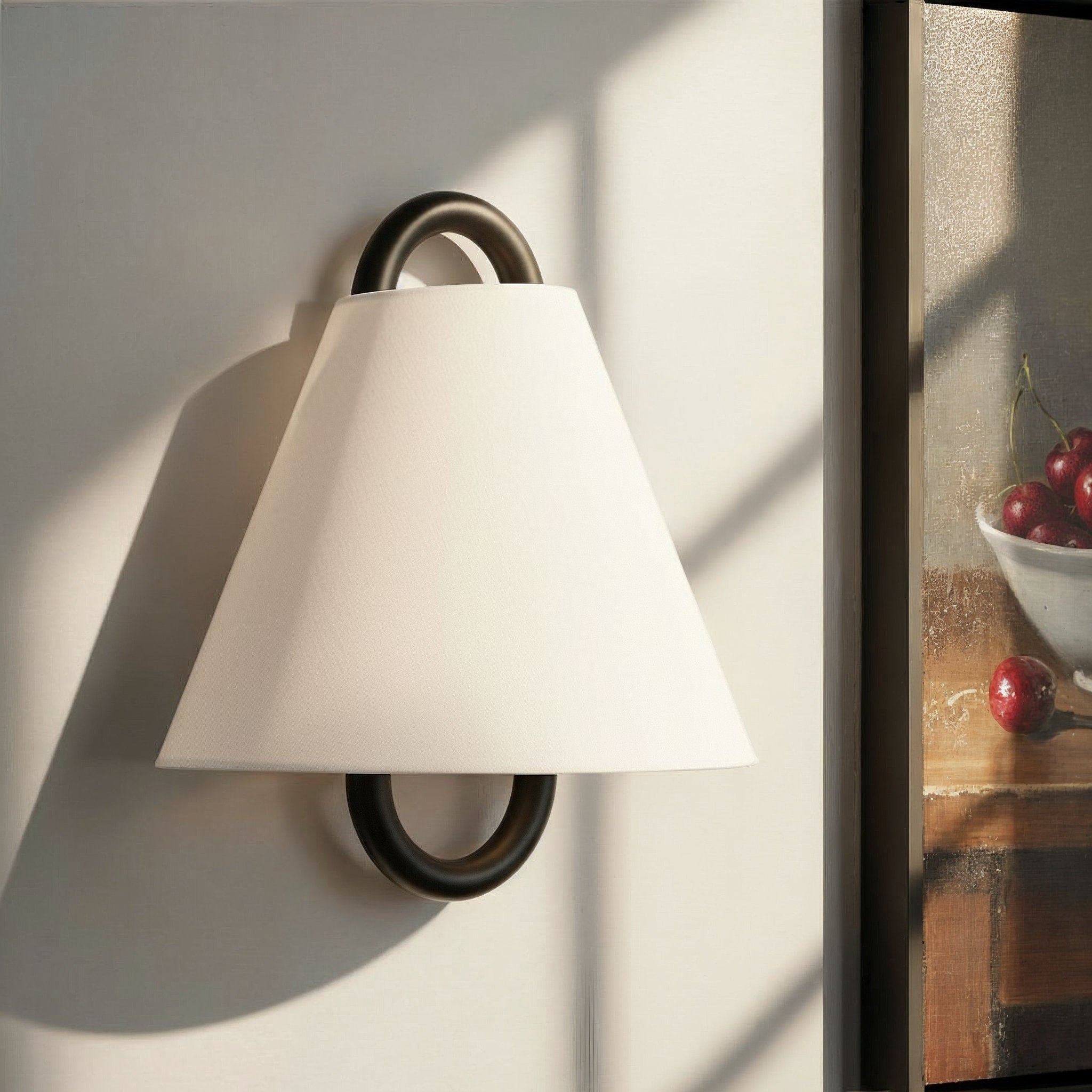 Jojo 11.75'' Vibrant Gold + Matte Black Sconce Black 11.75"W x 12.5"H x 5"D
