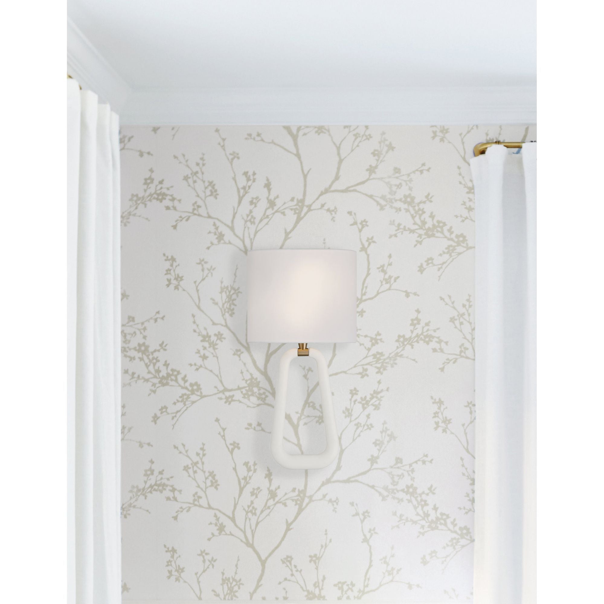 Jori 10'' Aged Brass + Matte White Sconce White 10"W x 19.75"H x 4"D