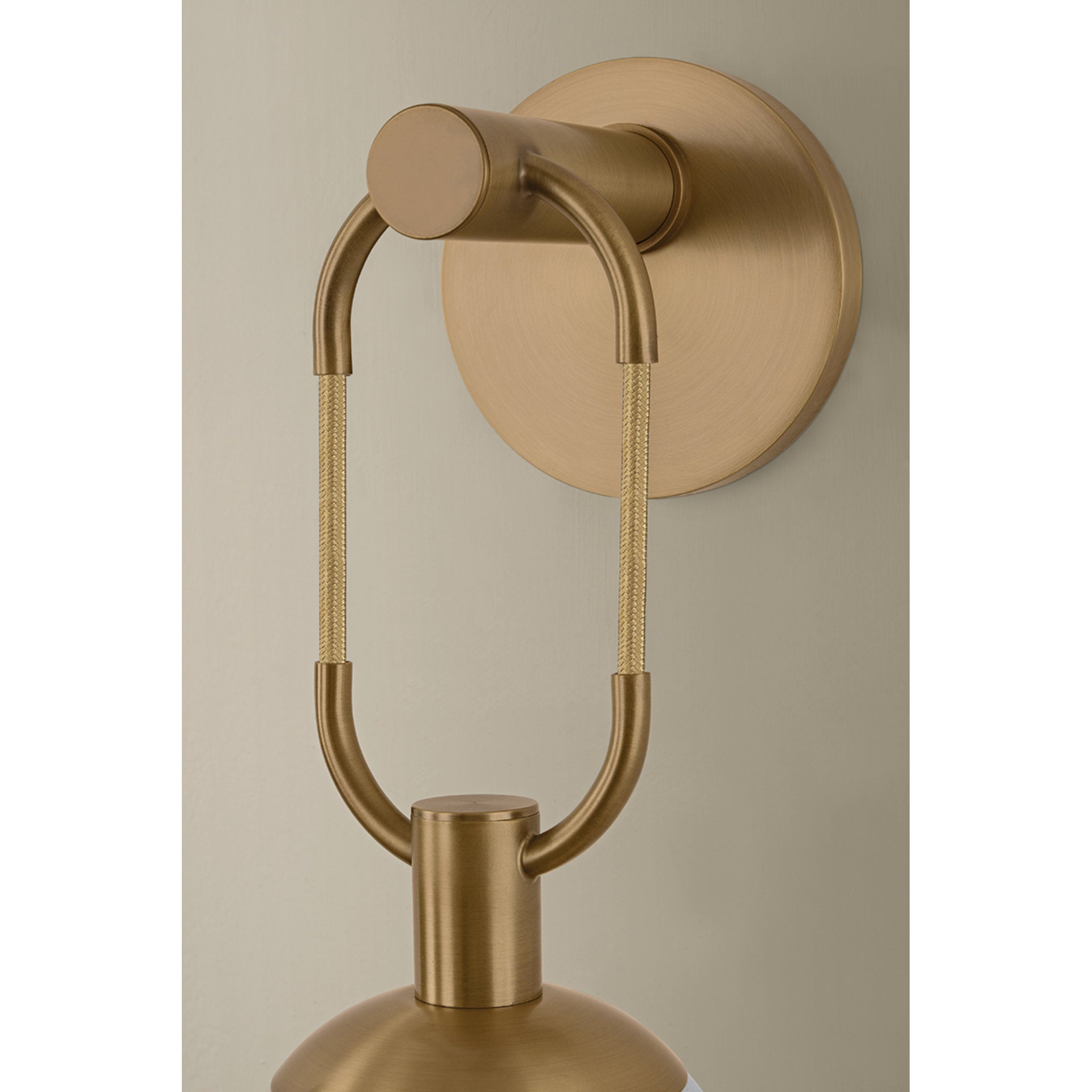 Jove 1-Light Wall Sconce in Patina Brass 7W x 17.25H