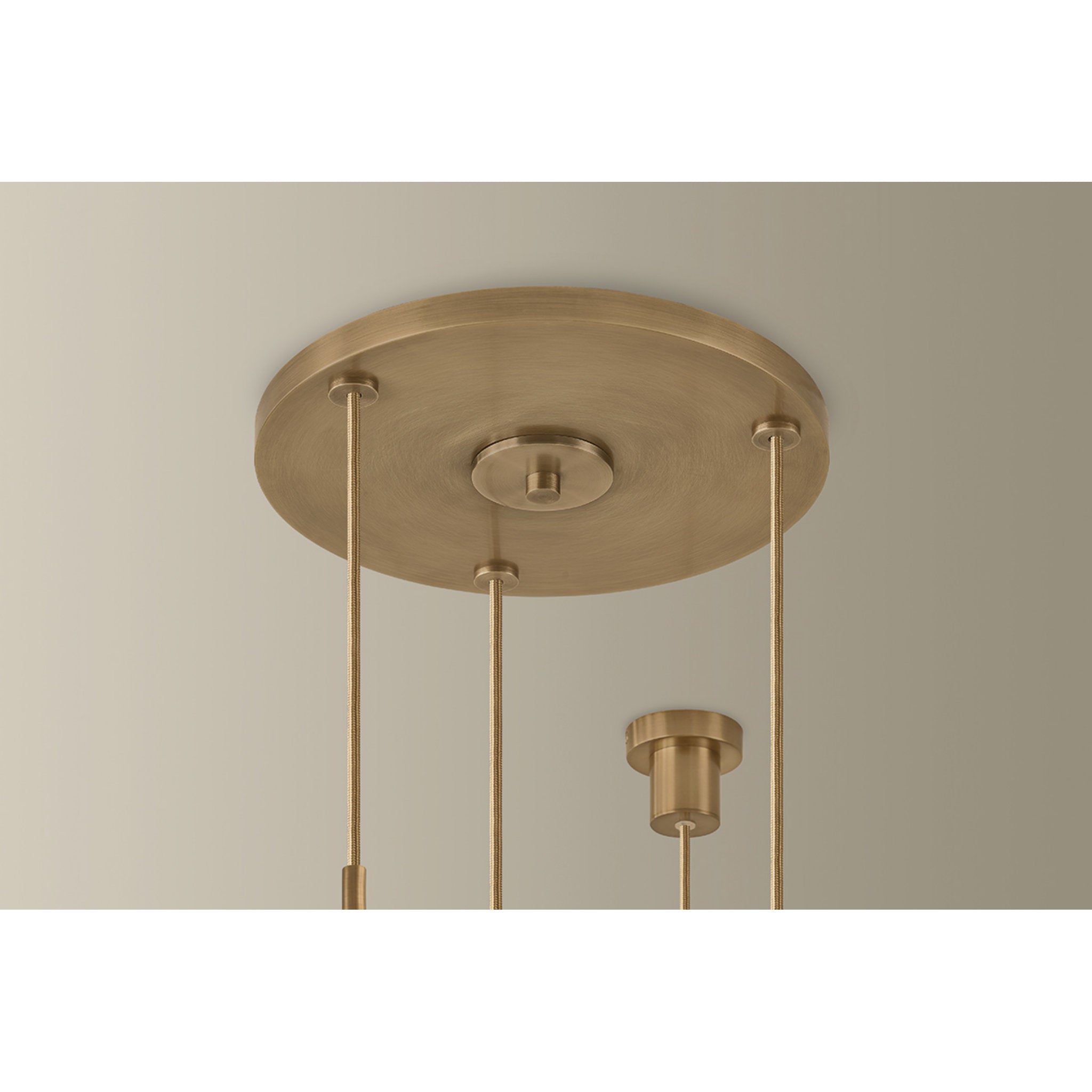Jove 3-Light Chandelier in Patina Brass 35.5W x 18.5H