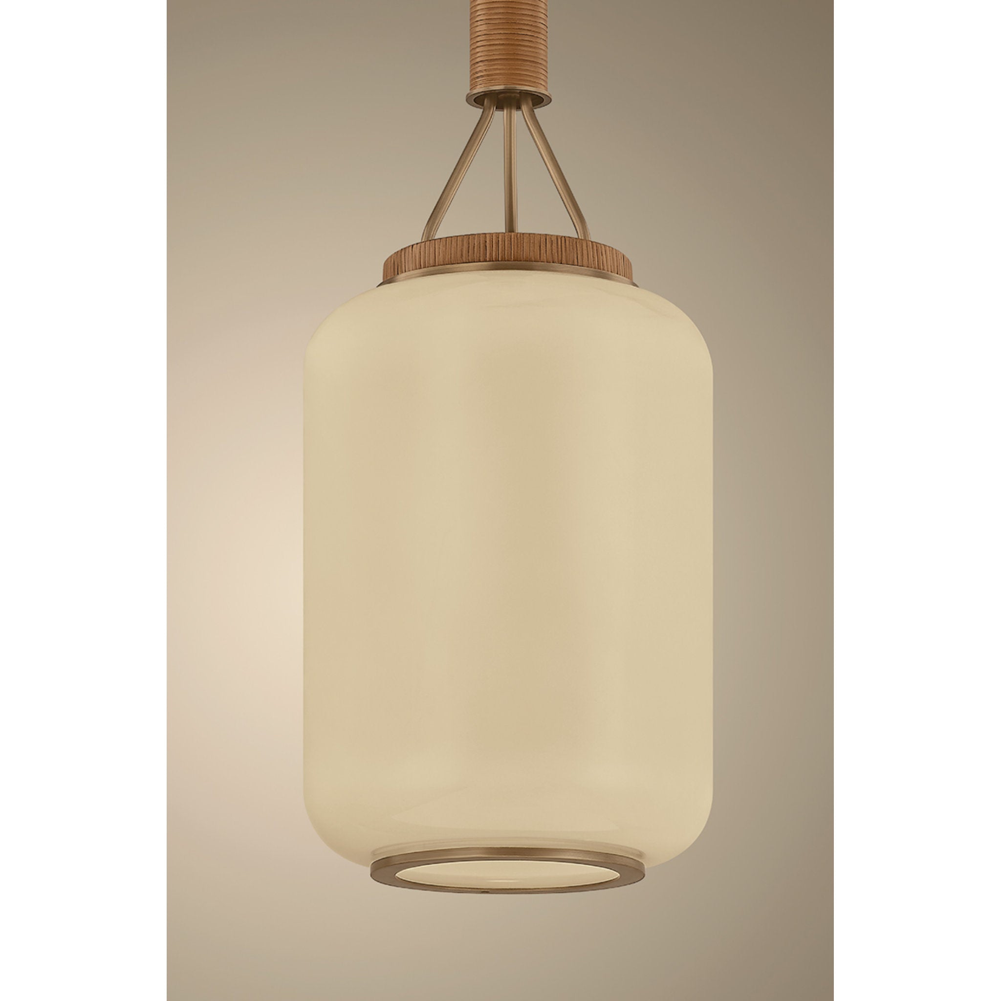 Judson 1-Light Lantern in Patina Brass 10W x 23.5H