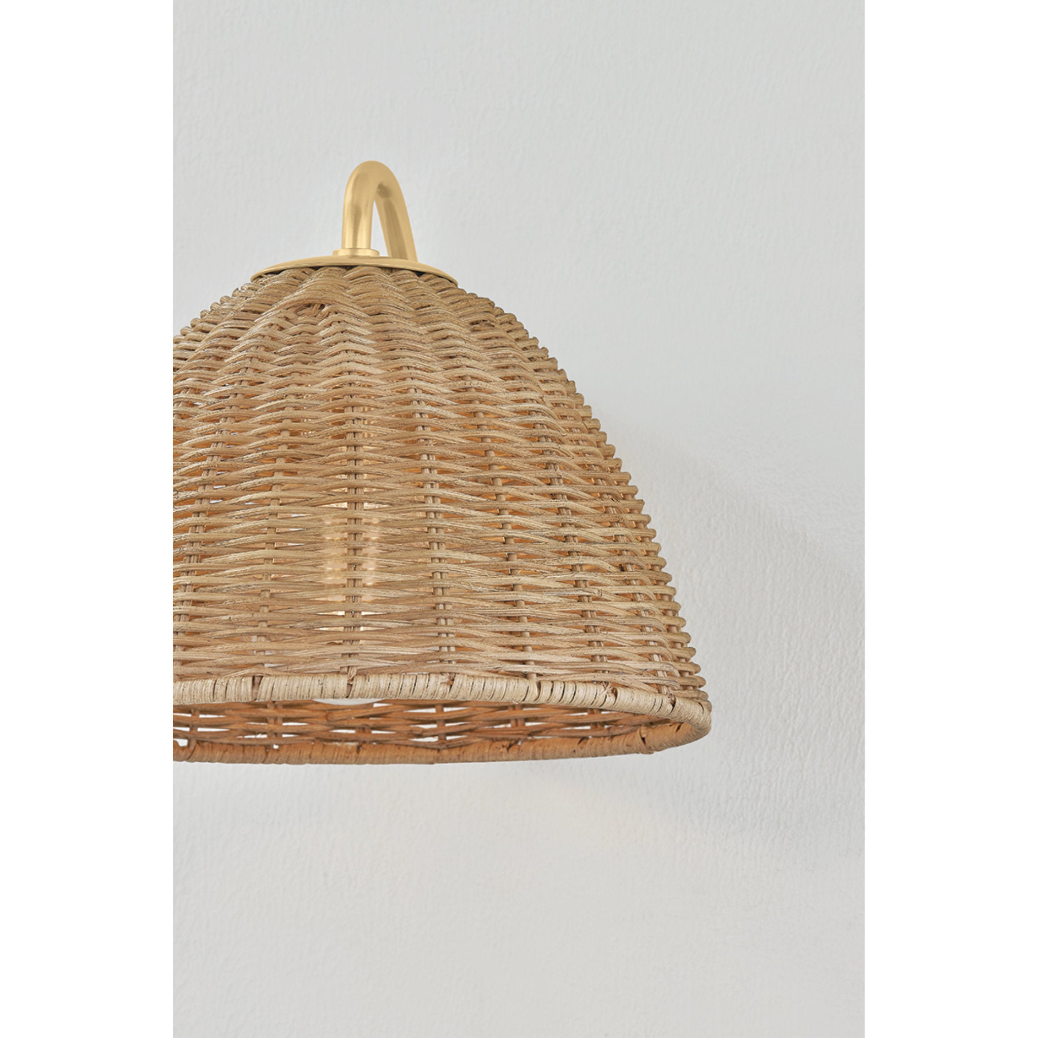 Katniss 1-Light Wall Sconce in Aged Brass 9.5W x 8H