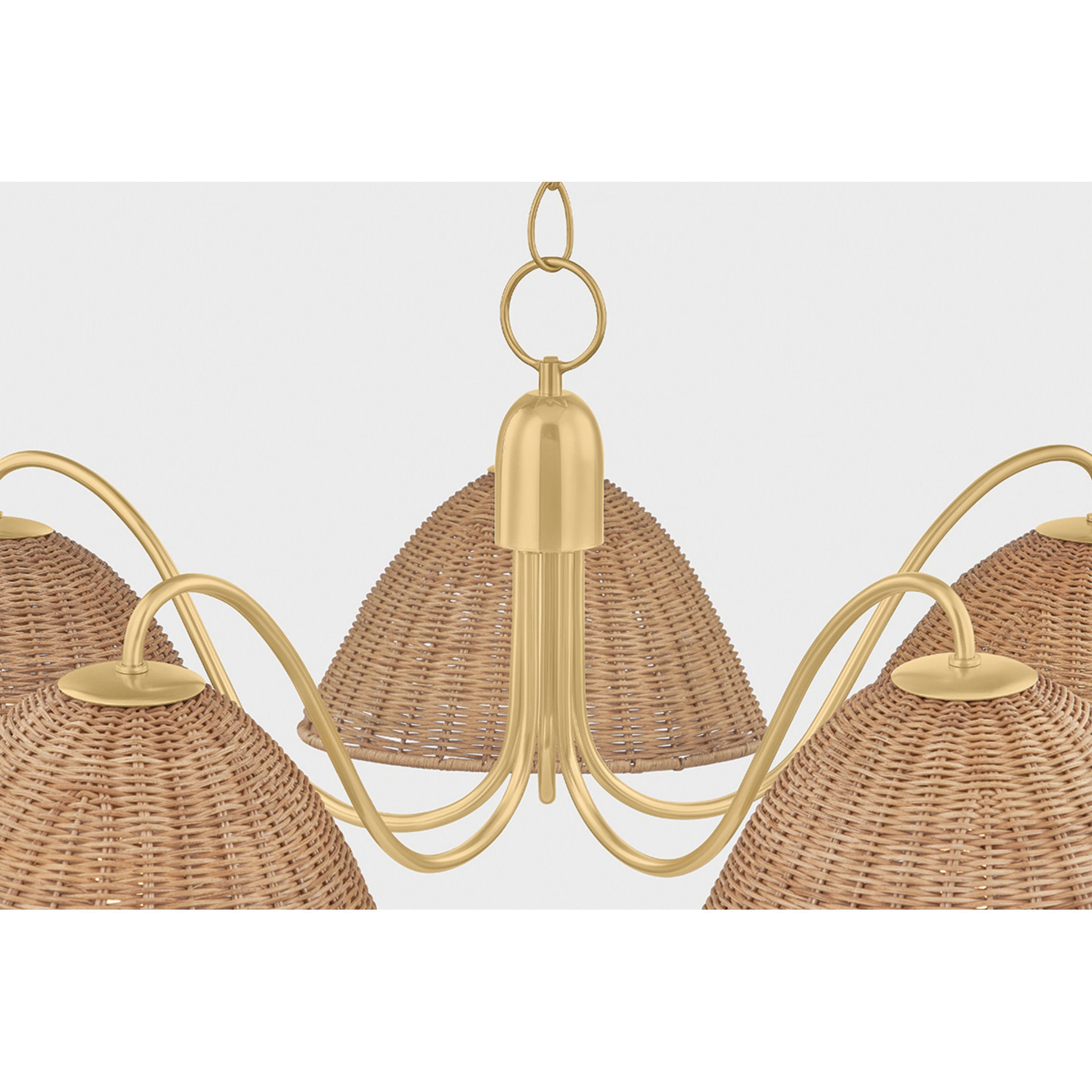 Katniss 5-Light Chandelier in Aged Brass 38.5W x 13.5H
