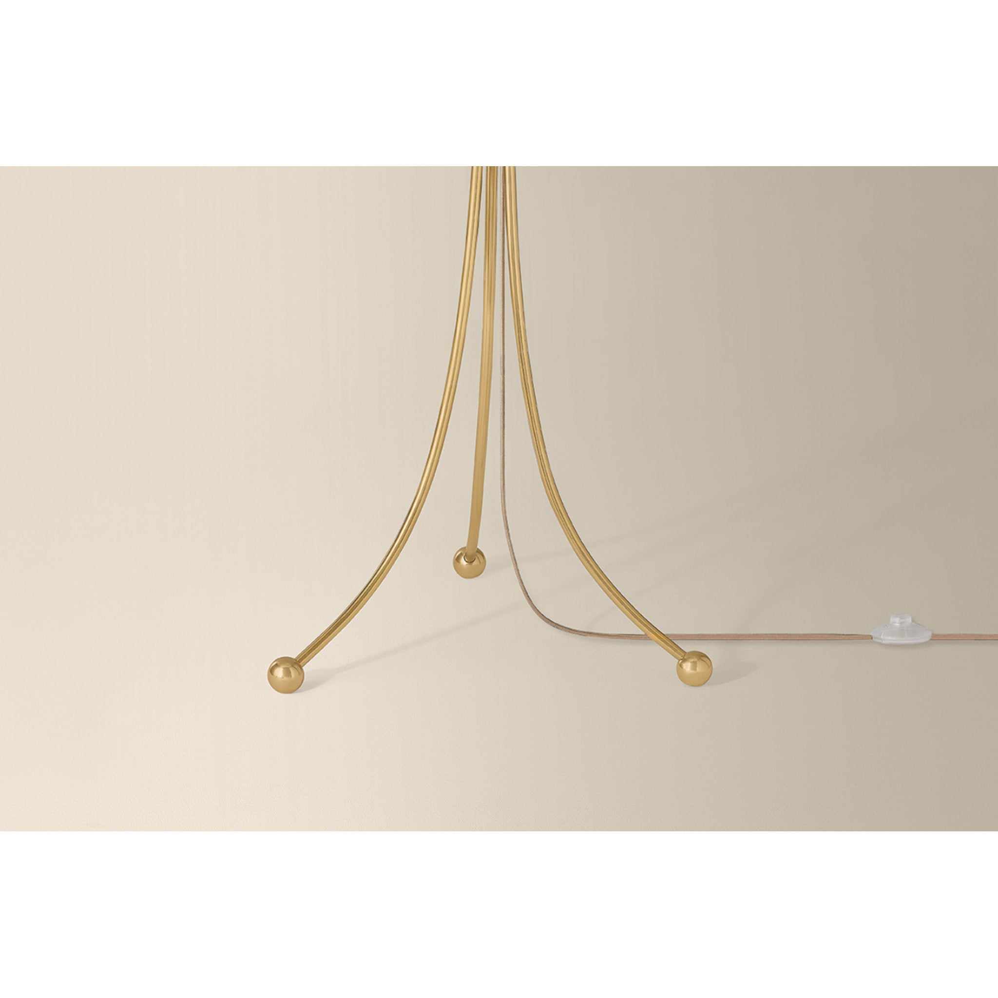 Katya 1-Light Floor Lamp in Aged Brass 25.5W x 61H